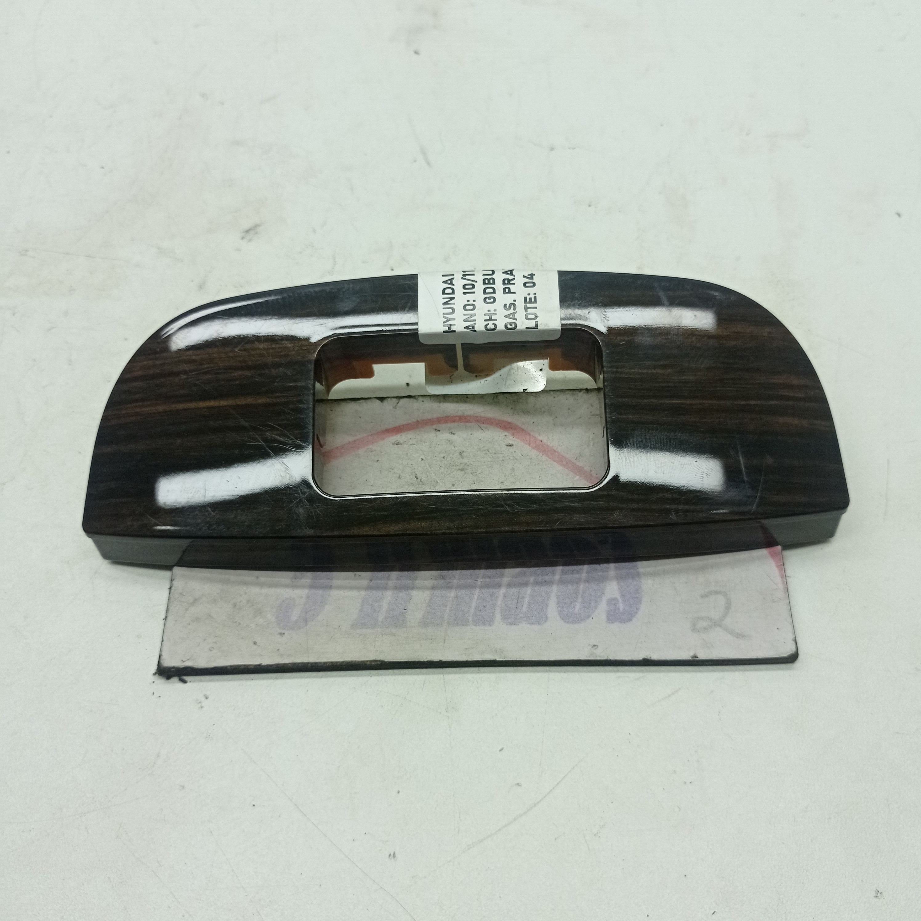 Acabamento Painel Case Chave Hyundai Santa Fé 3.5 V6 2011  Marrom Imitação De Madeira