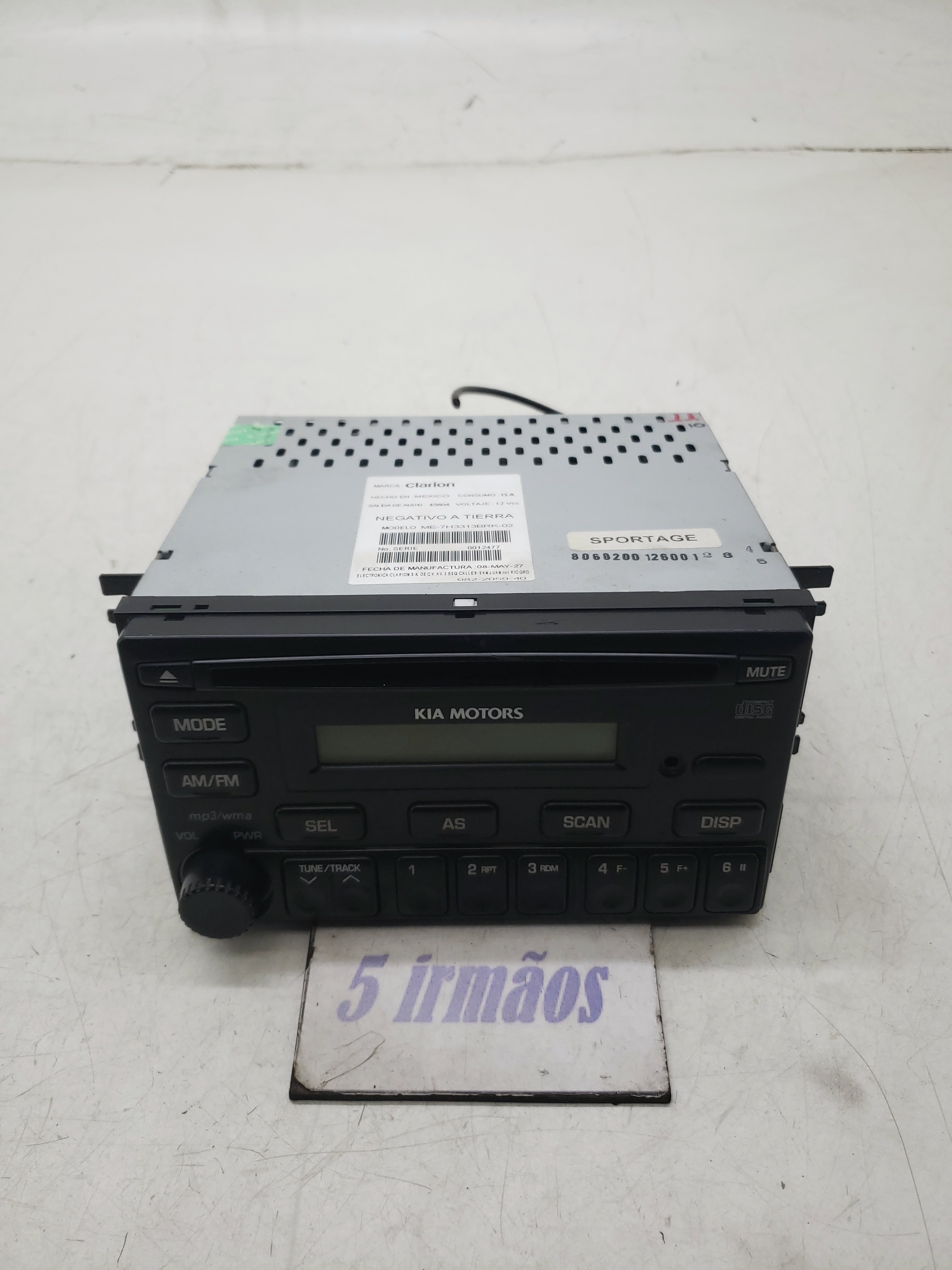 Rádio Cd Player Kia Sportage 2.7 2007 / 2008