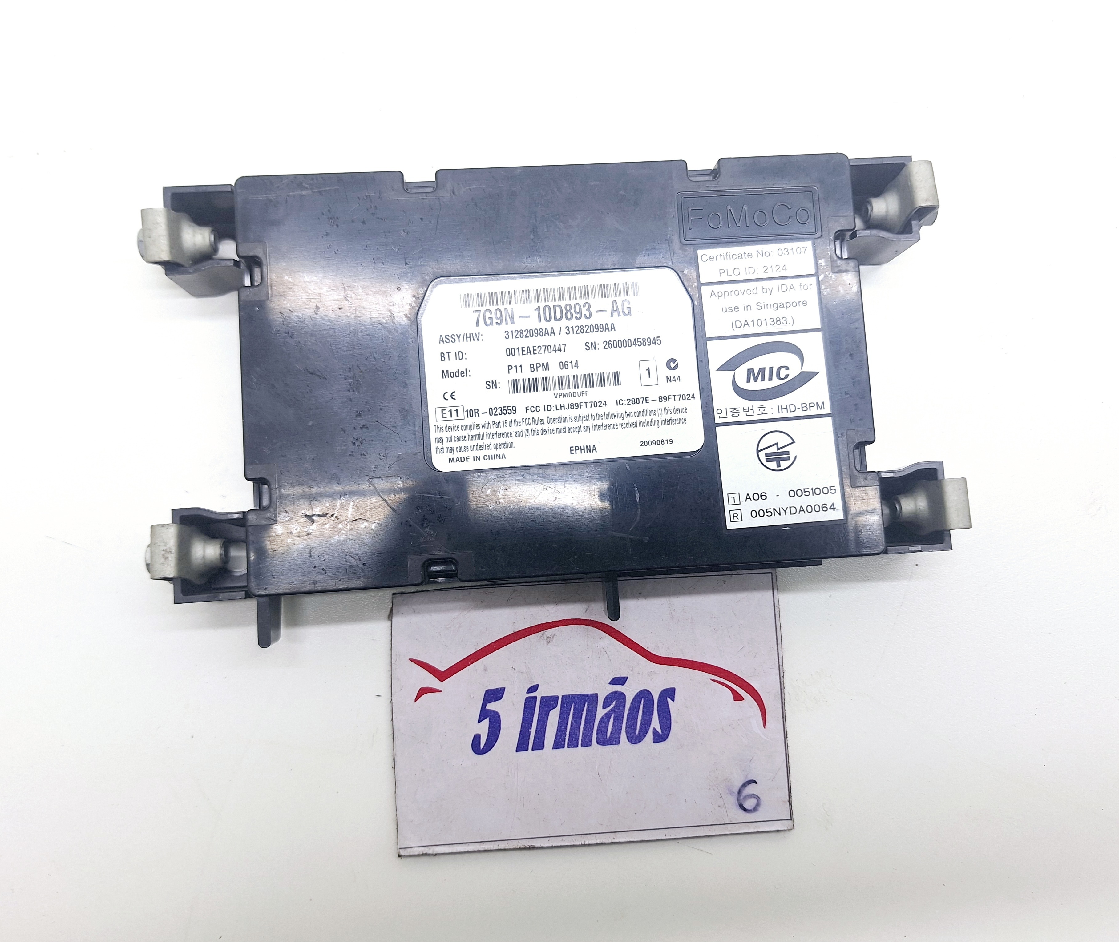 Módulo Bluetooth Freelander 2 2.2 2009 Nº7g9n10d893ag