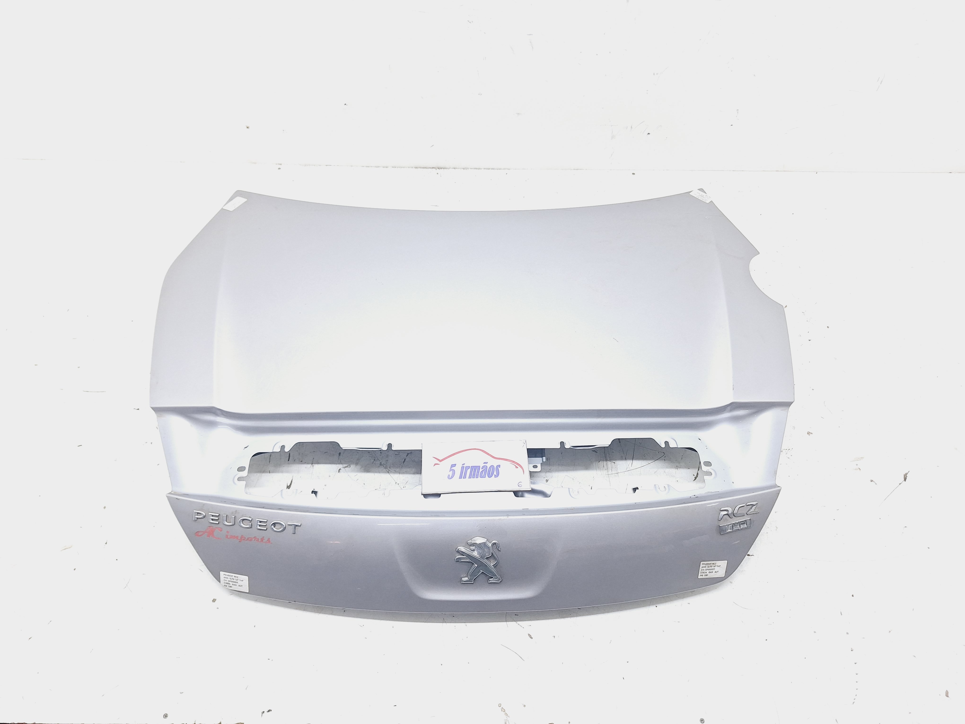 Tampa Traseira Porta Malas Peugeot Rcz Coupe 1.6 2012 / 2013 Prateado