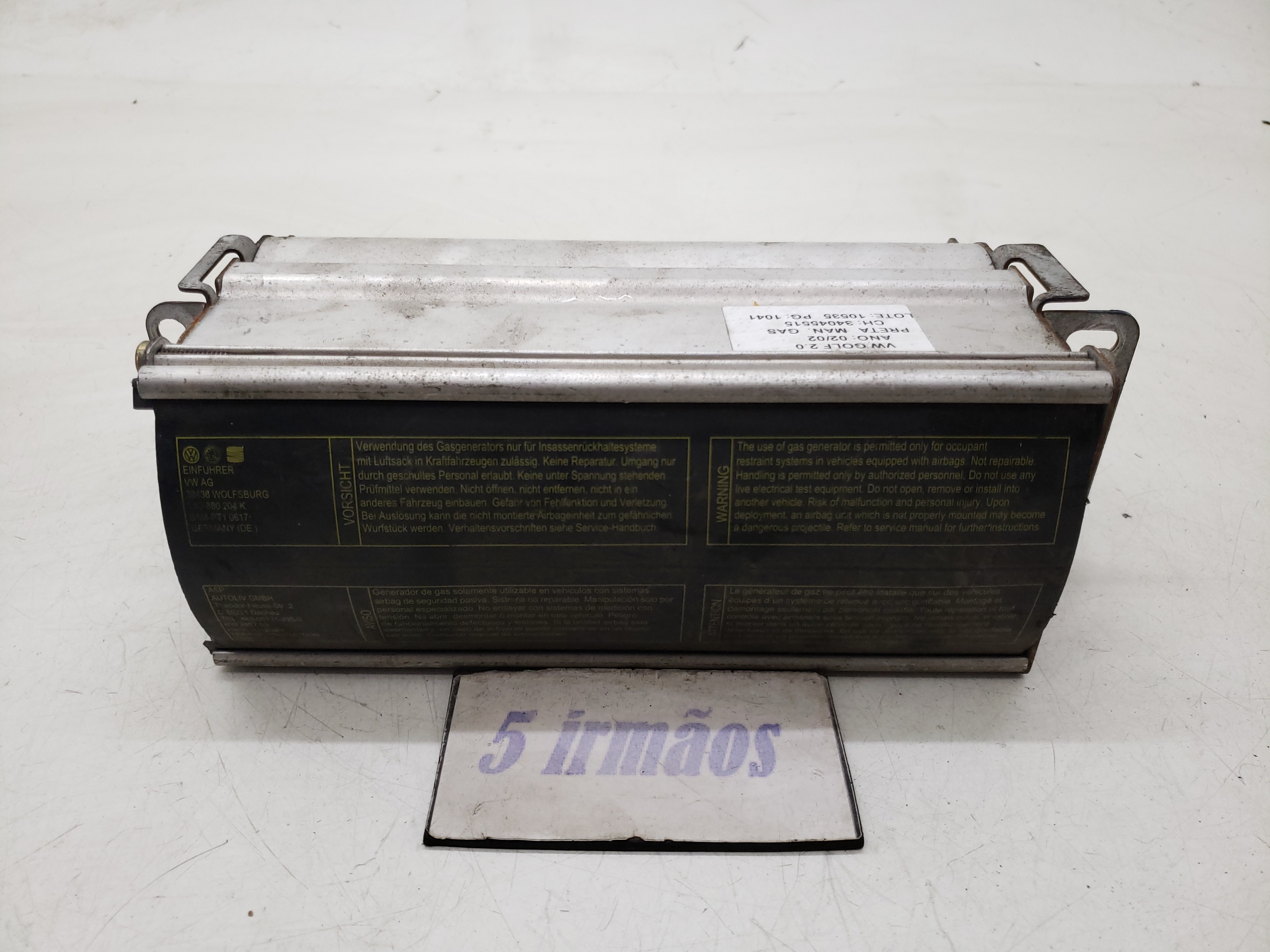 Bolsa Capa Passageiro Volkswagen Golf 2.0 2002 / 2003