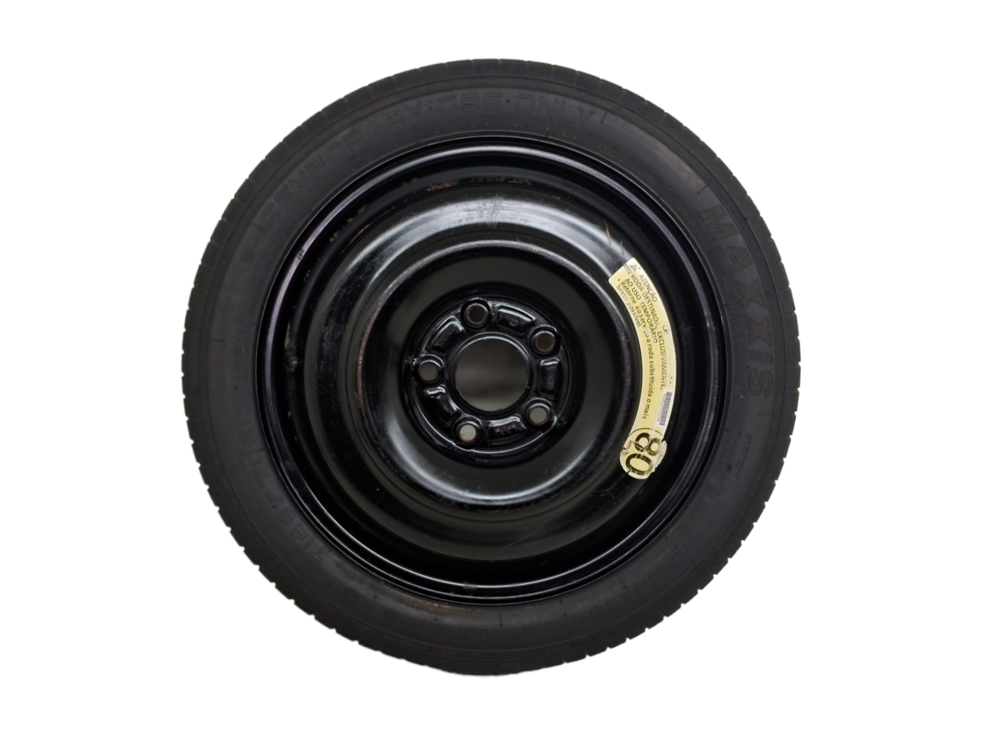 Roda Estepe Fino T145/70  5×127 Aro 17 Dodge Journey 2015 Preto