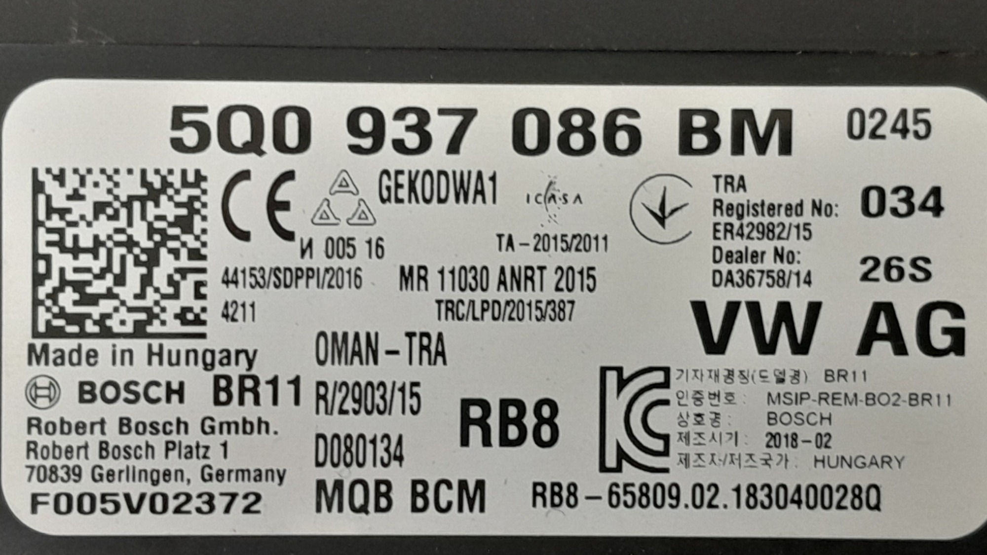 Modulo Conforto Bcm Volkswagen Passat 2.0 16v Gas Aut 2018 6