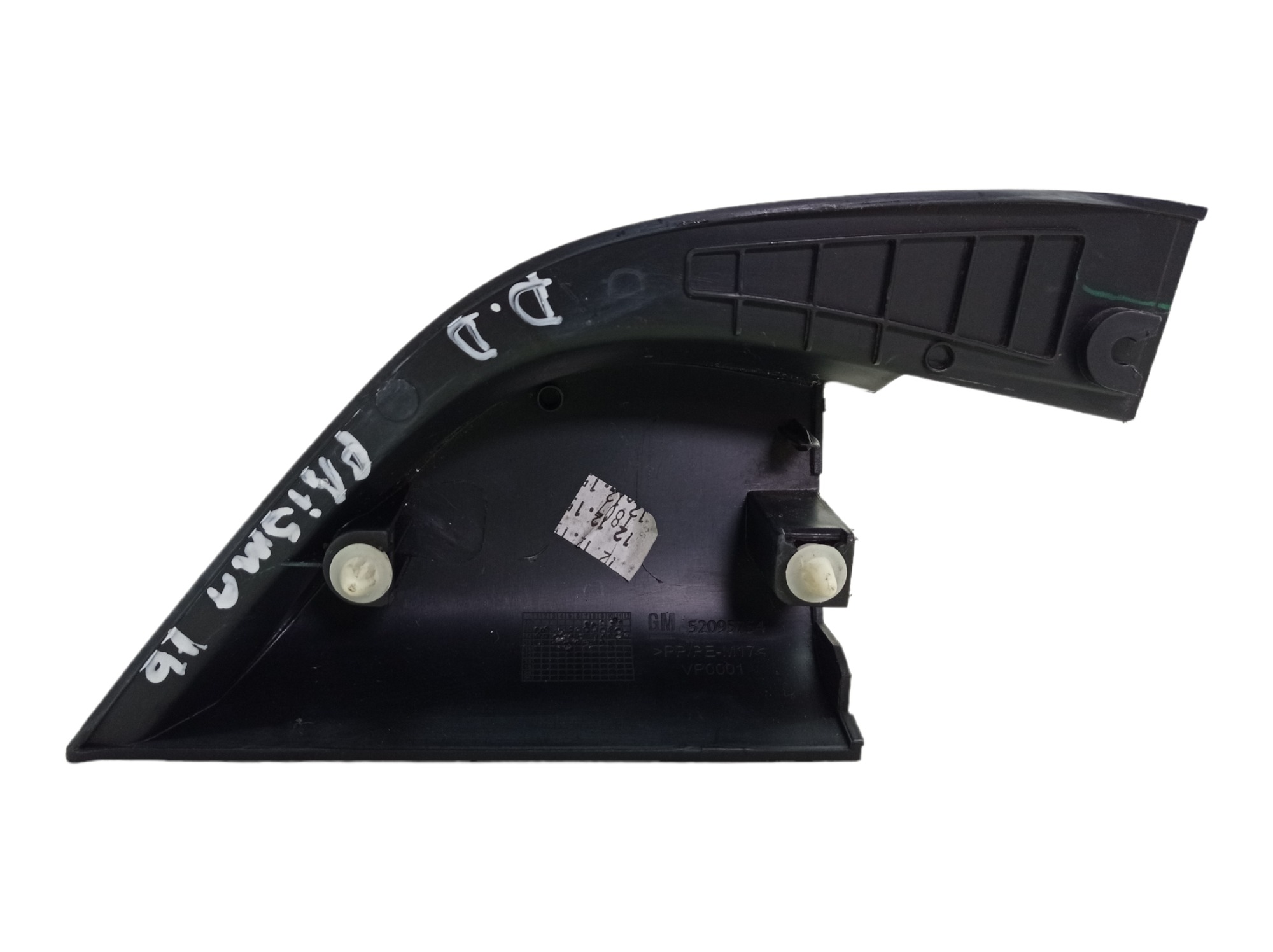 Acabamento Interno Retrovisor Direito Chevrolet Prisma 2016 Preto 4