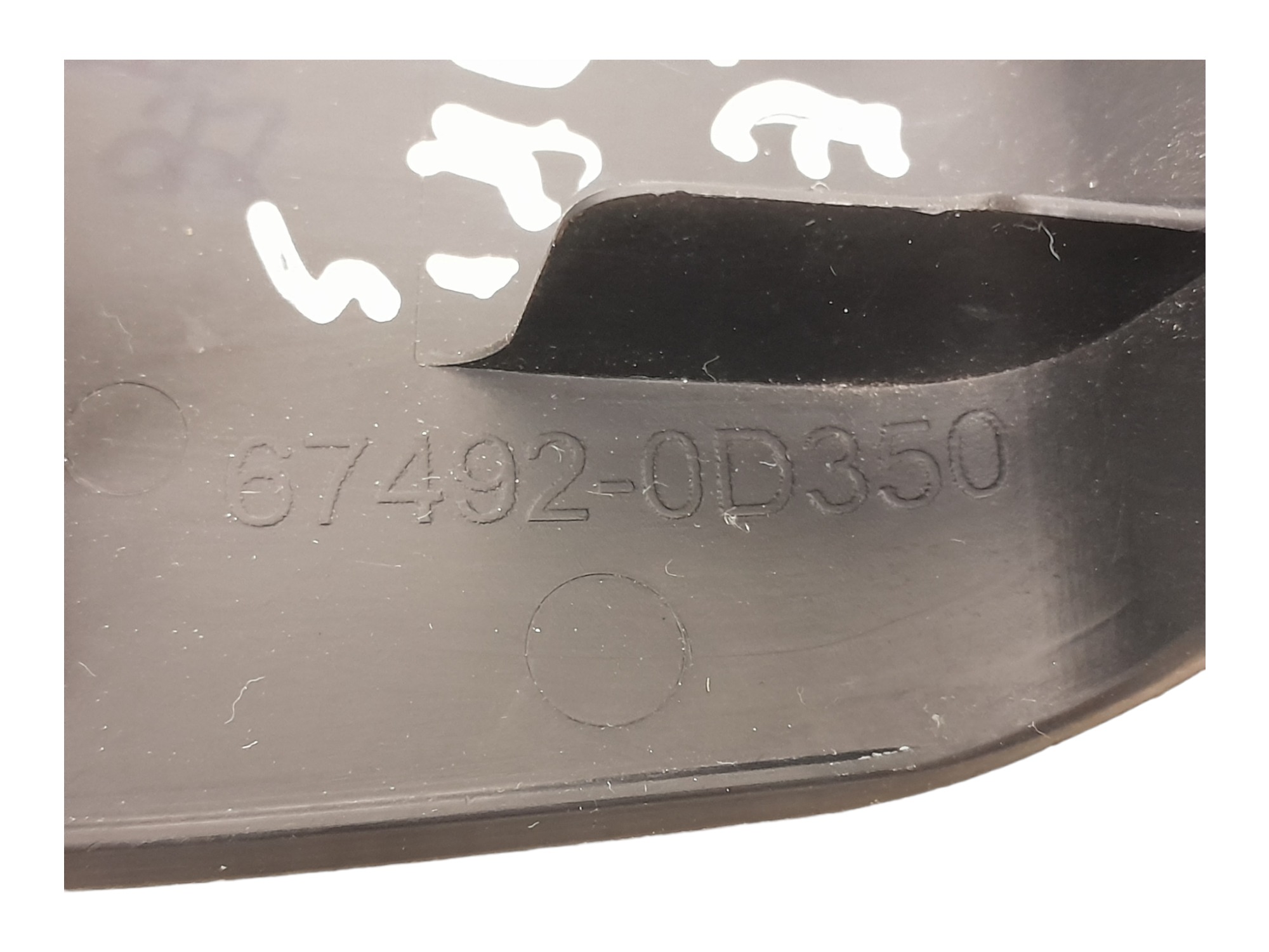 Acabamento Interno Retrovisor Esquerdo Toyota Yaris 2018 Preto 5