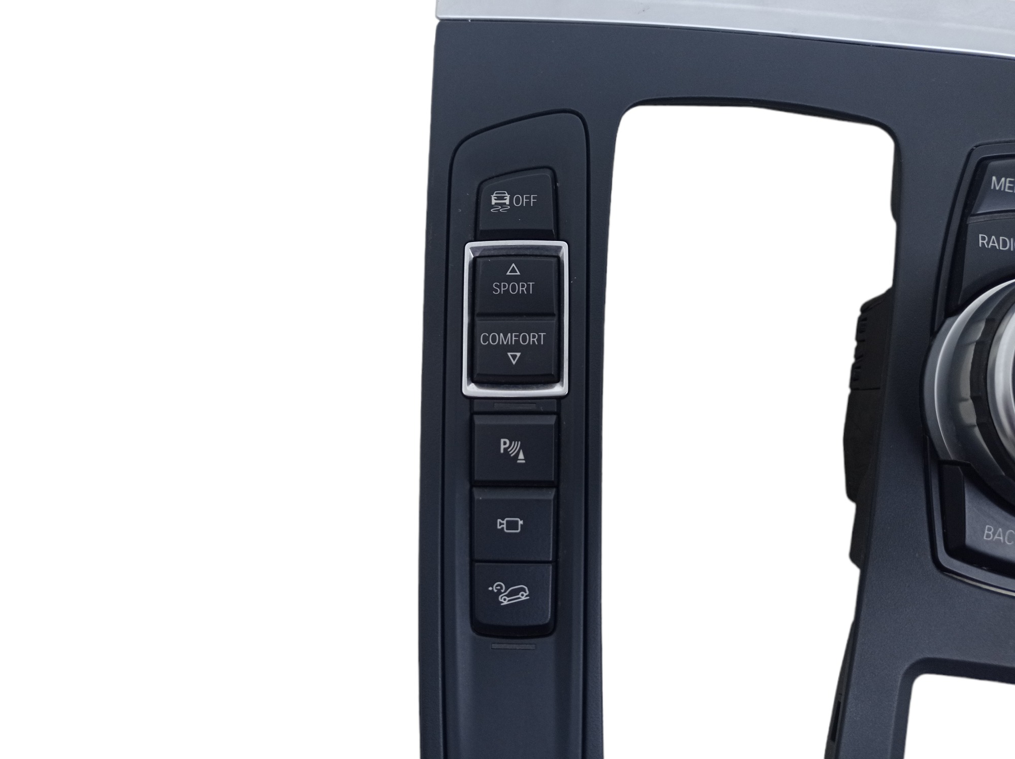 Moldura Console Com Botao Idrive Multimidia Bmw X5 2016 2