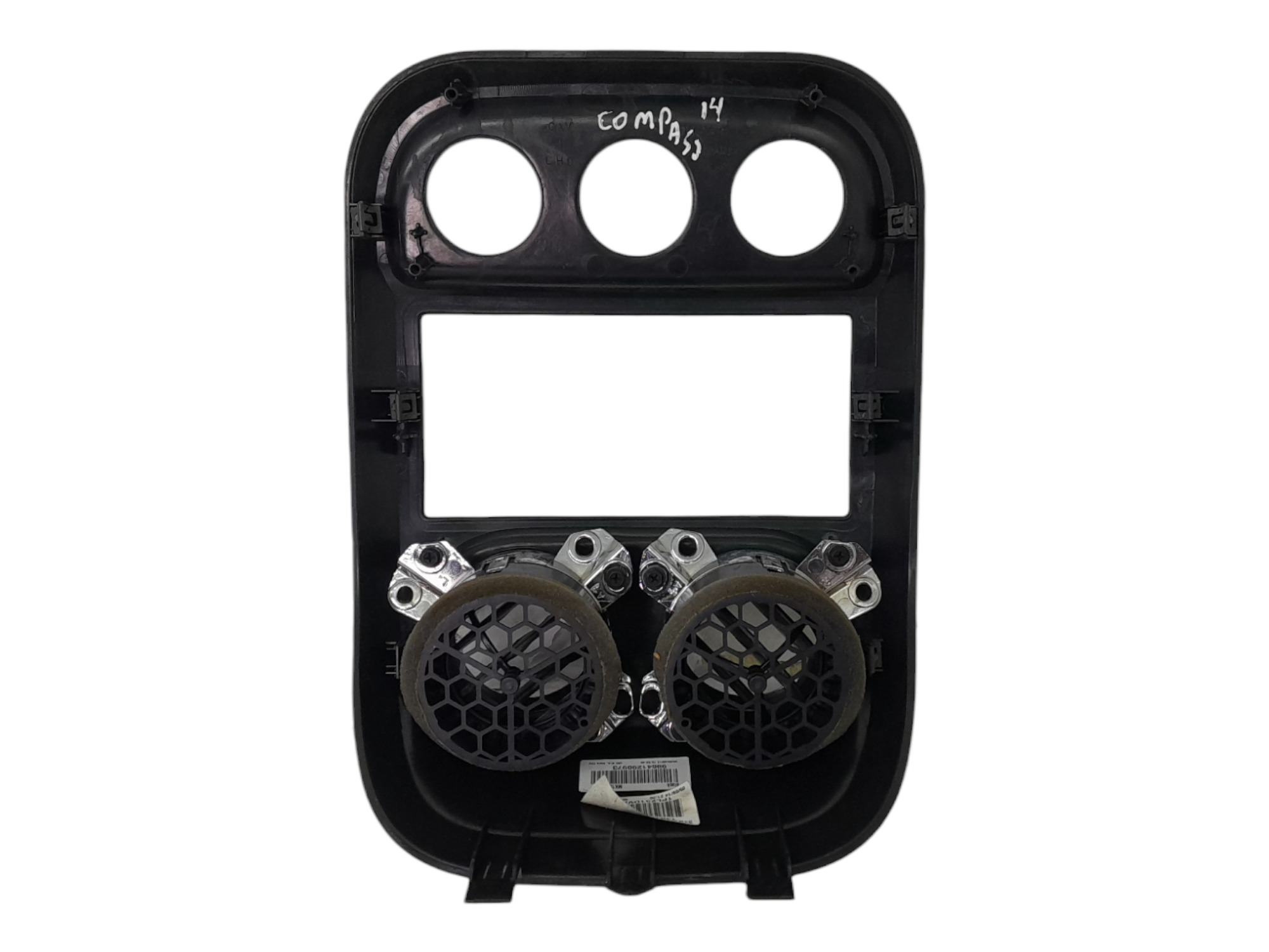 Acabamemto Moldura Painel Central Jeep Compass Sport 2014 Preto 4