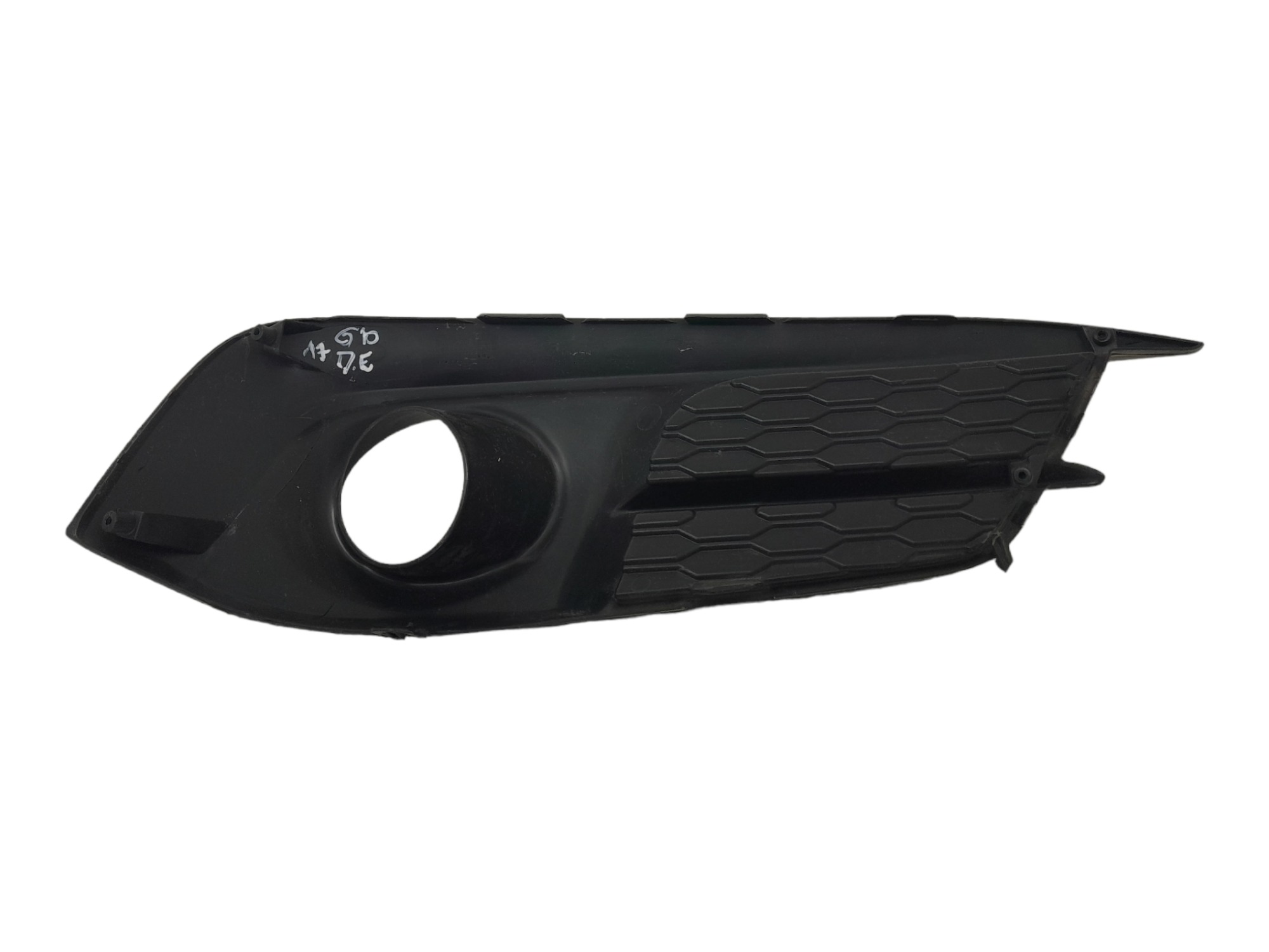Moldura Farol De Milha Esquerdo Honda Civic G10 2017  Preta Esquerdo 2