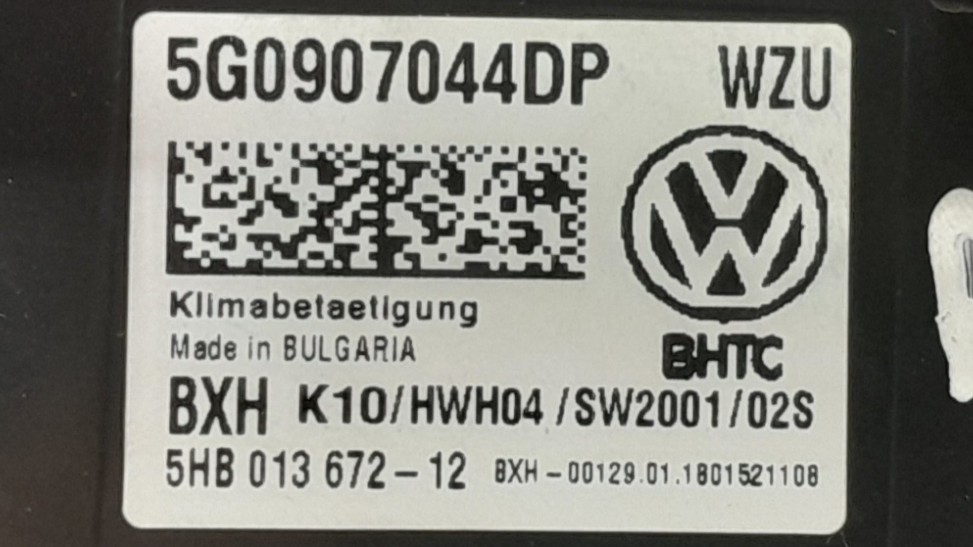 Botao Controle Ar Condicionado Volkswagen Passat 2.0 2018 Preto 8