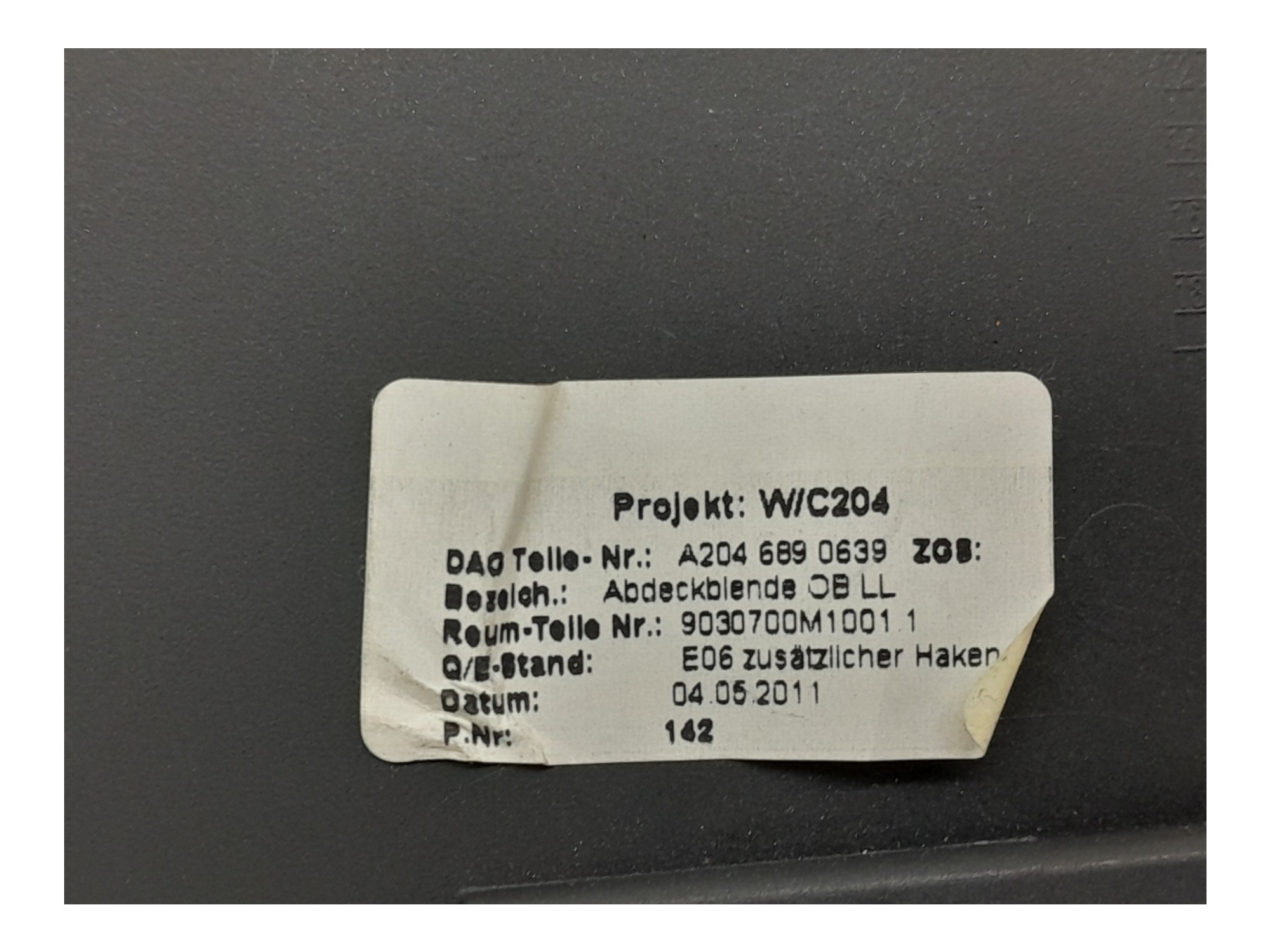 Acabamento Painel De Instrumento Mercedes C180 1.8 2012 6