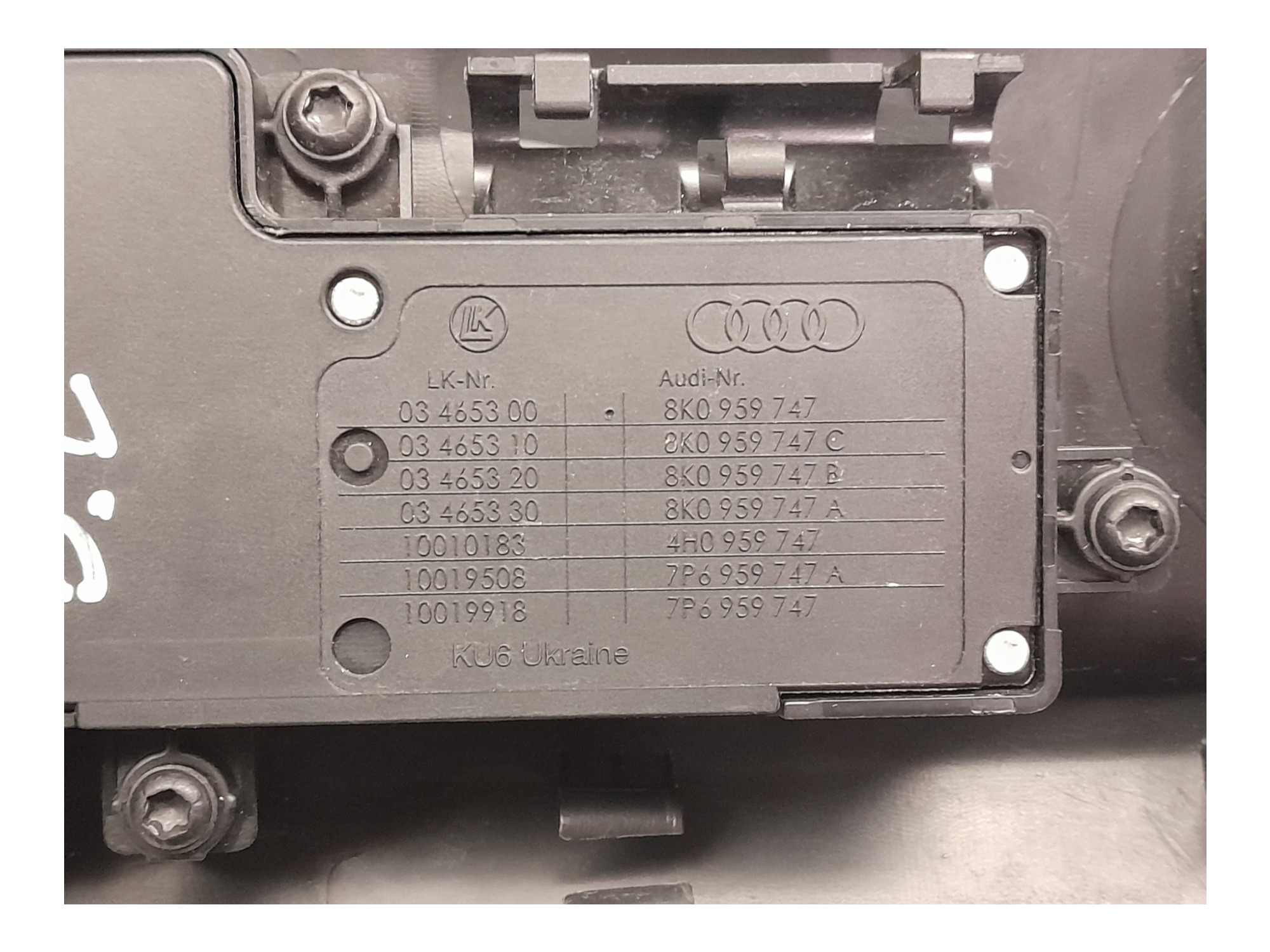 Botao Regulagem Banco Dianteiro Esquerdo Audi A4 Tfsi 2016 6