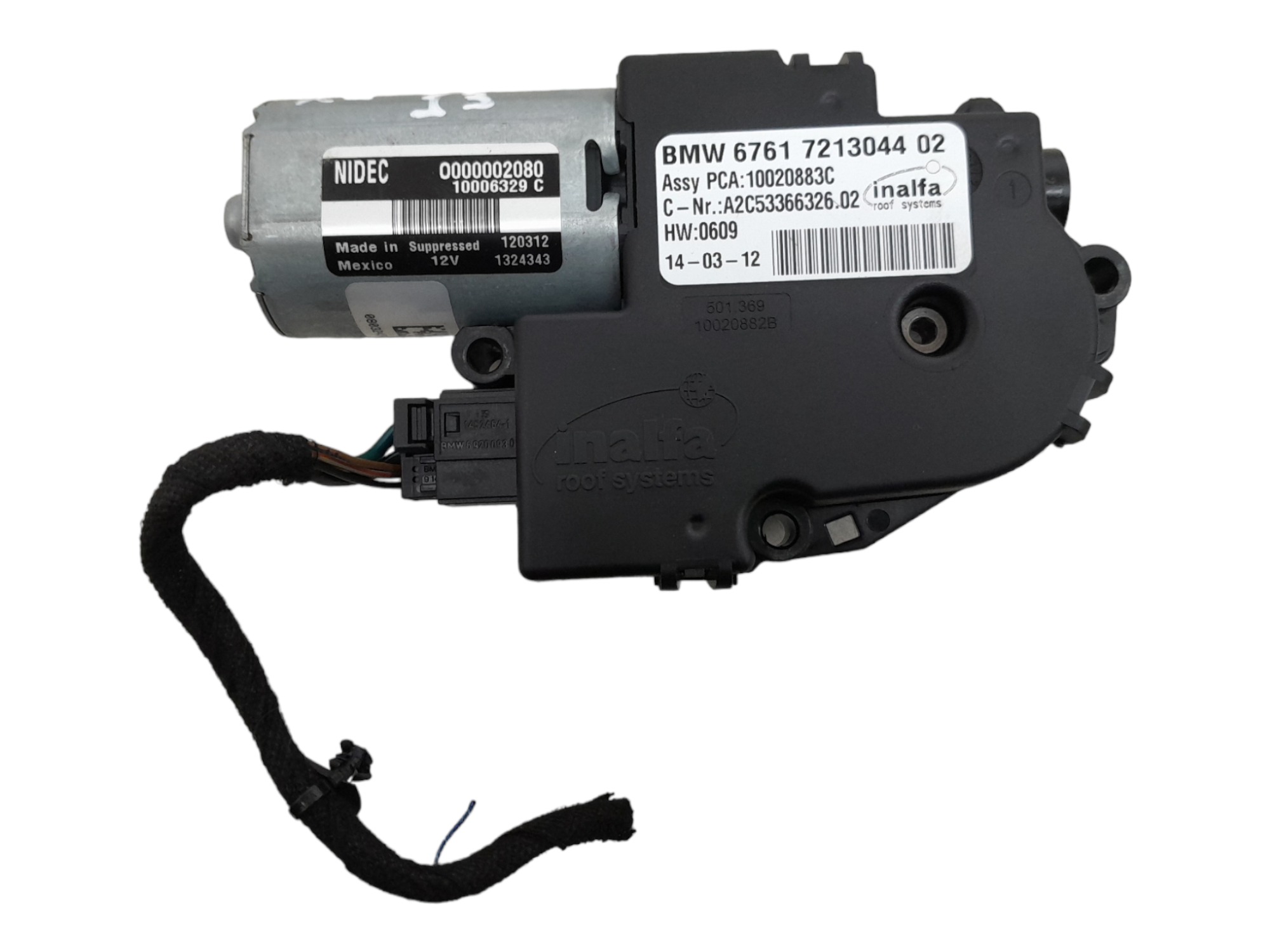 Motor Maquina Cortina Teto Solar Bmw X1 Sdrive18i 2013 4