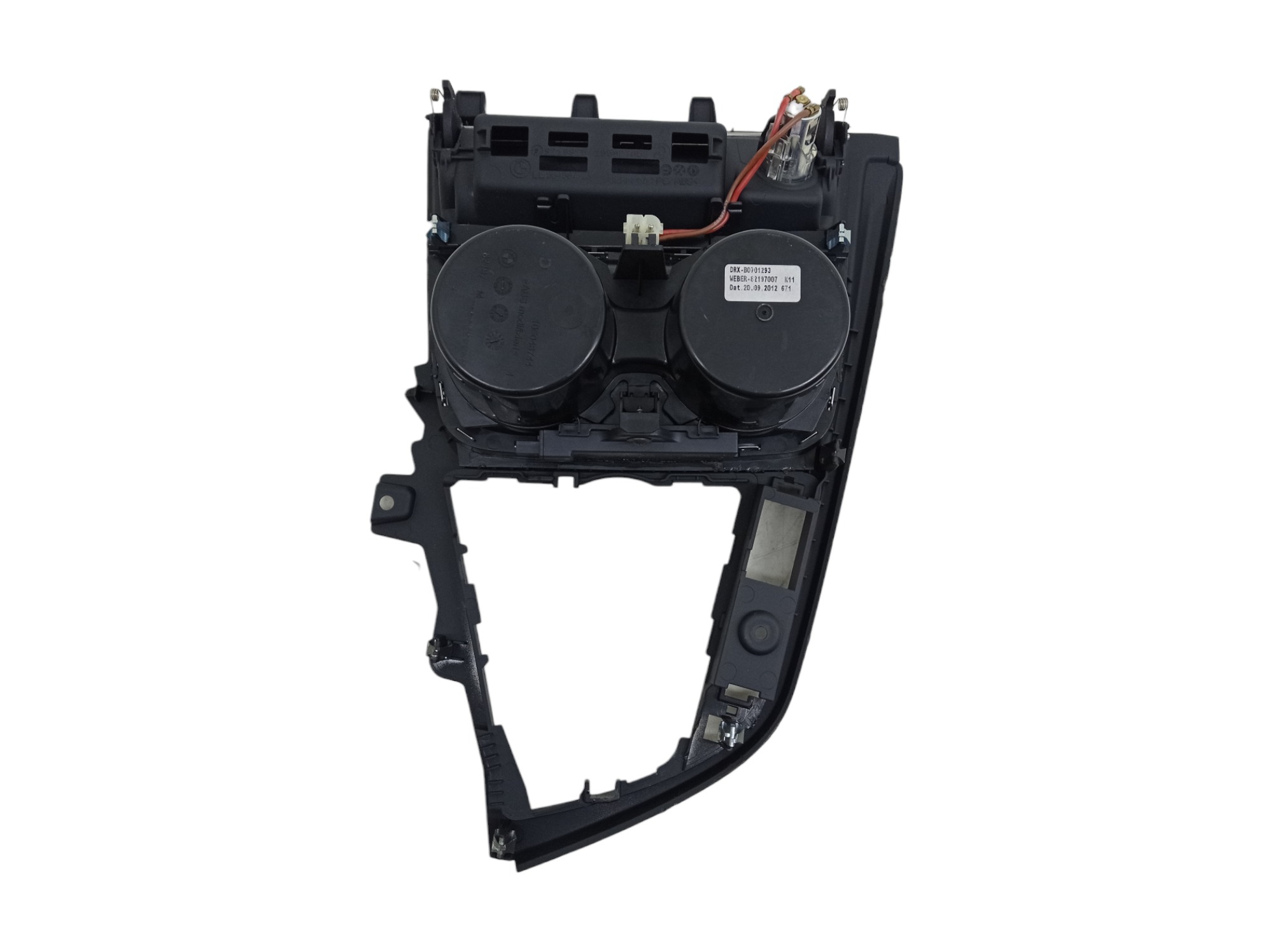 Moldura Central Console Porta Copos Bmw 320i 2013  Preto 4