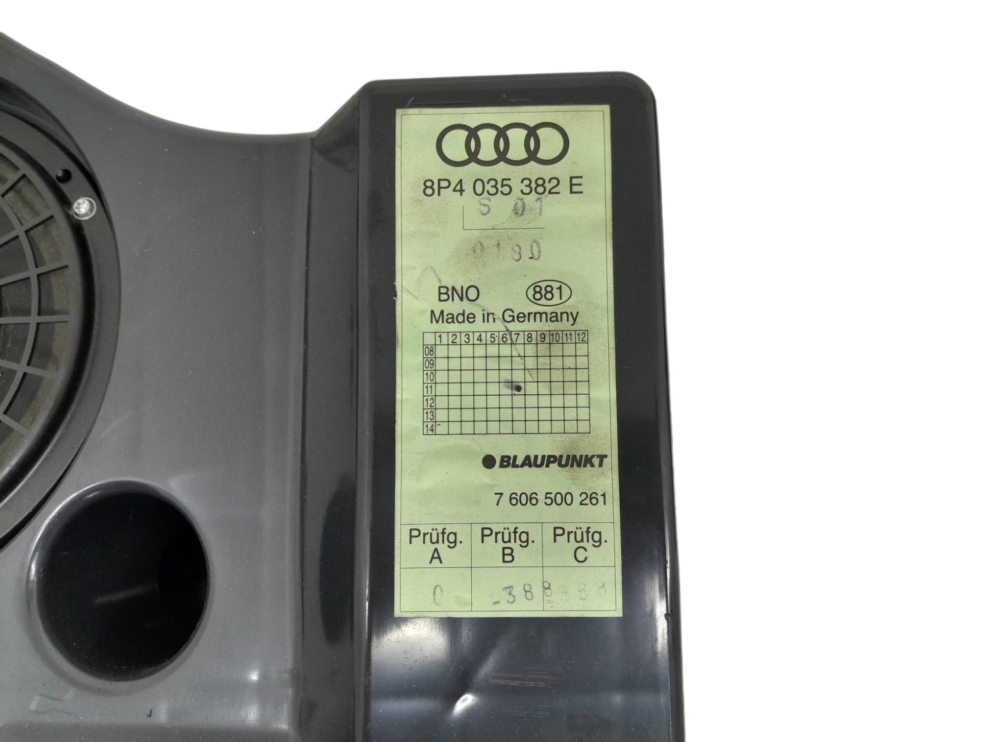 Alto Falante Subwoofer Audi A3 Sportback 2012 Preto 7