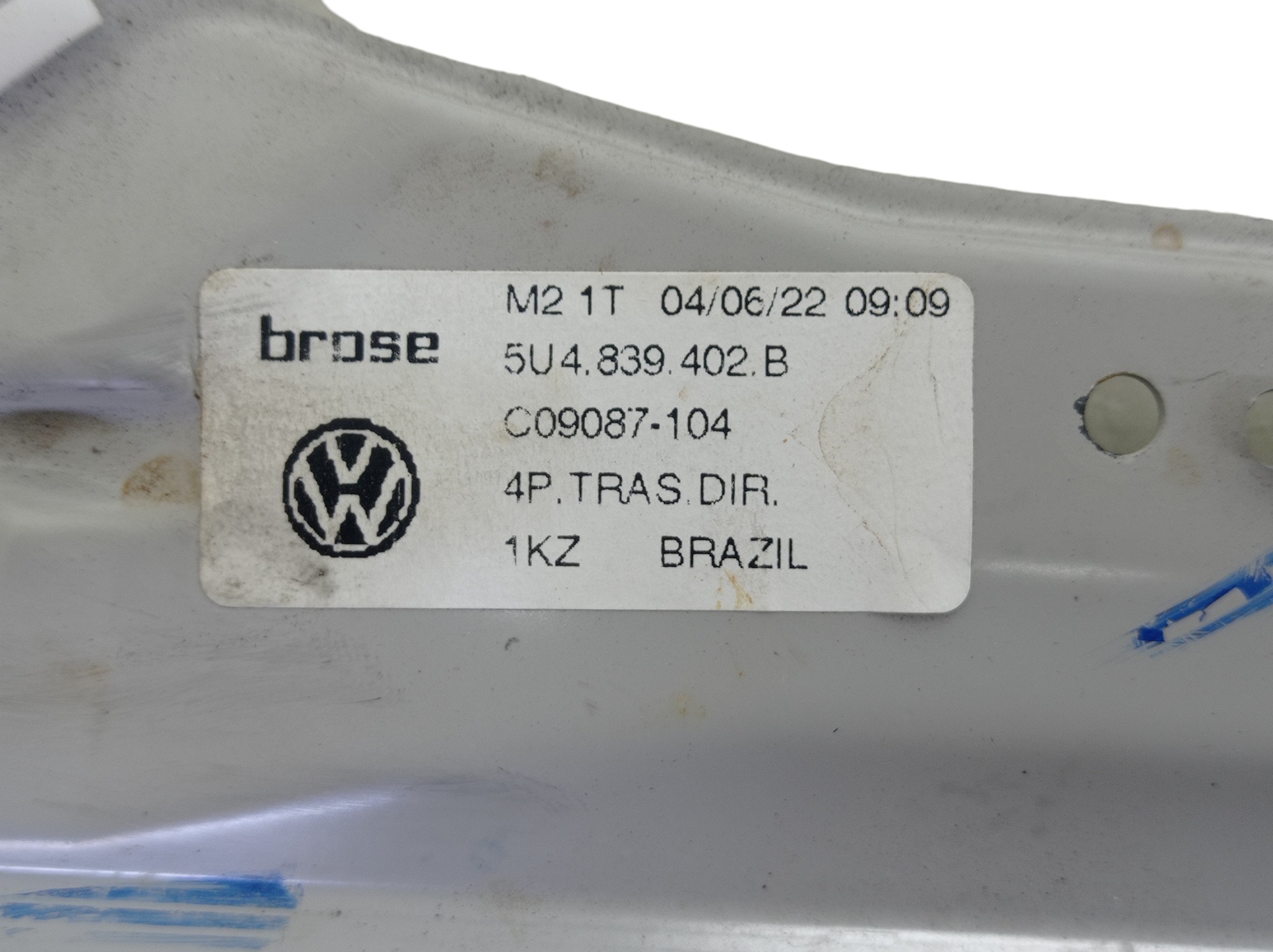Maquina Vidro Manual Traseira Direita Volkswagen Gol G7 2023 4