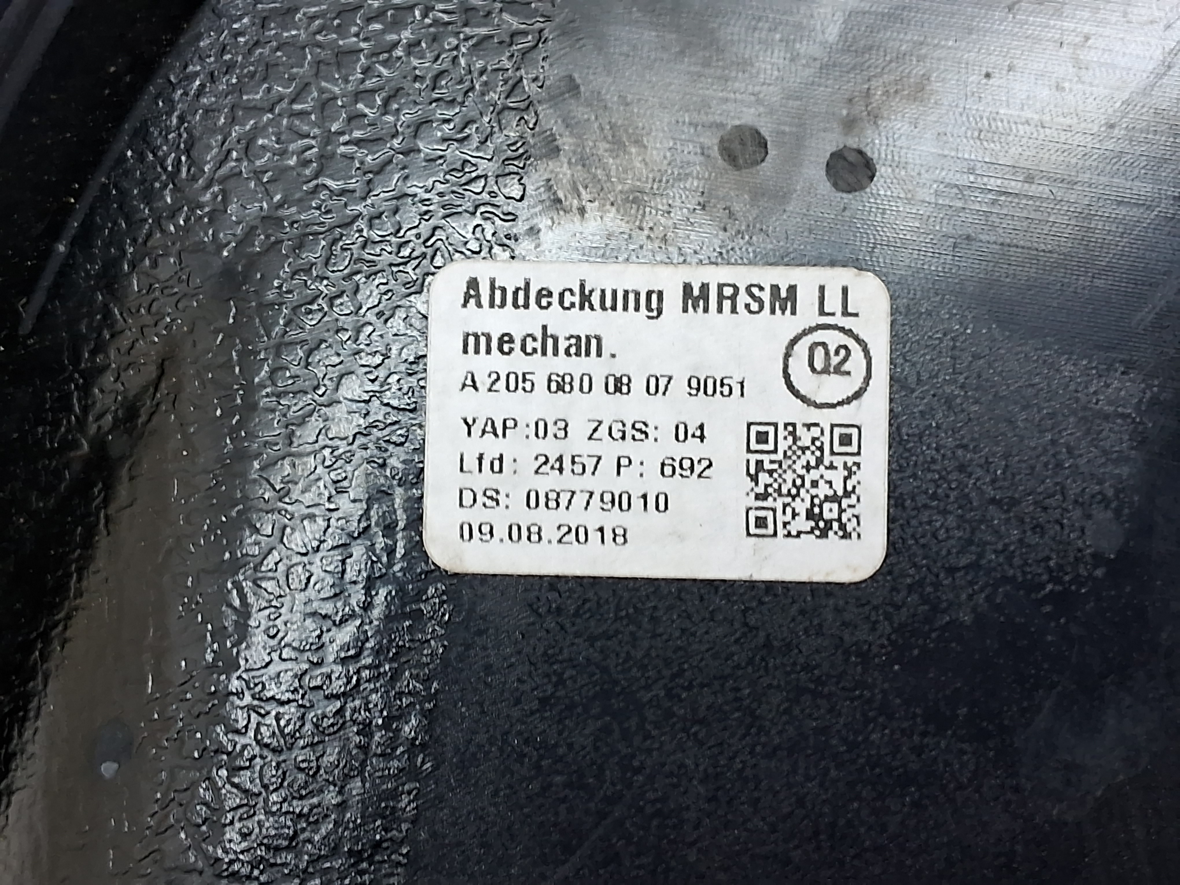 Acabamento Coluna Direçao Mercedes C180 2019  Preto 7