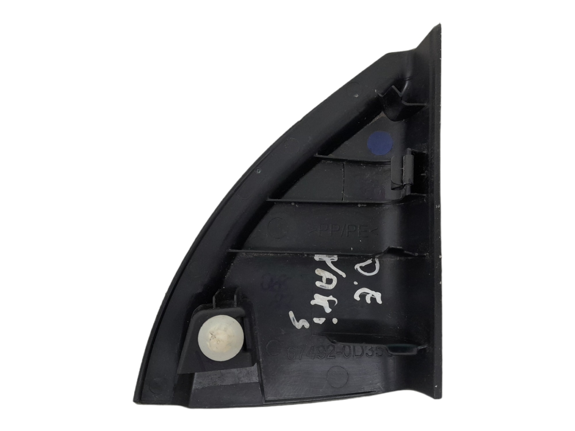Acabamento Interno Retrovisor Esquerdo Toyota Yaris 2018 Preto 4