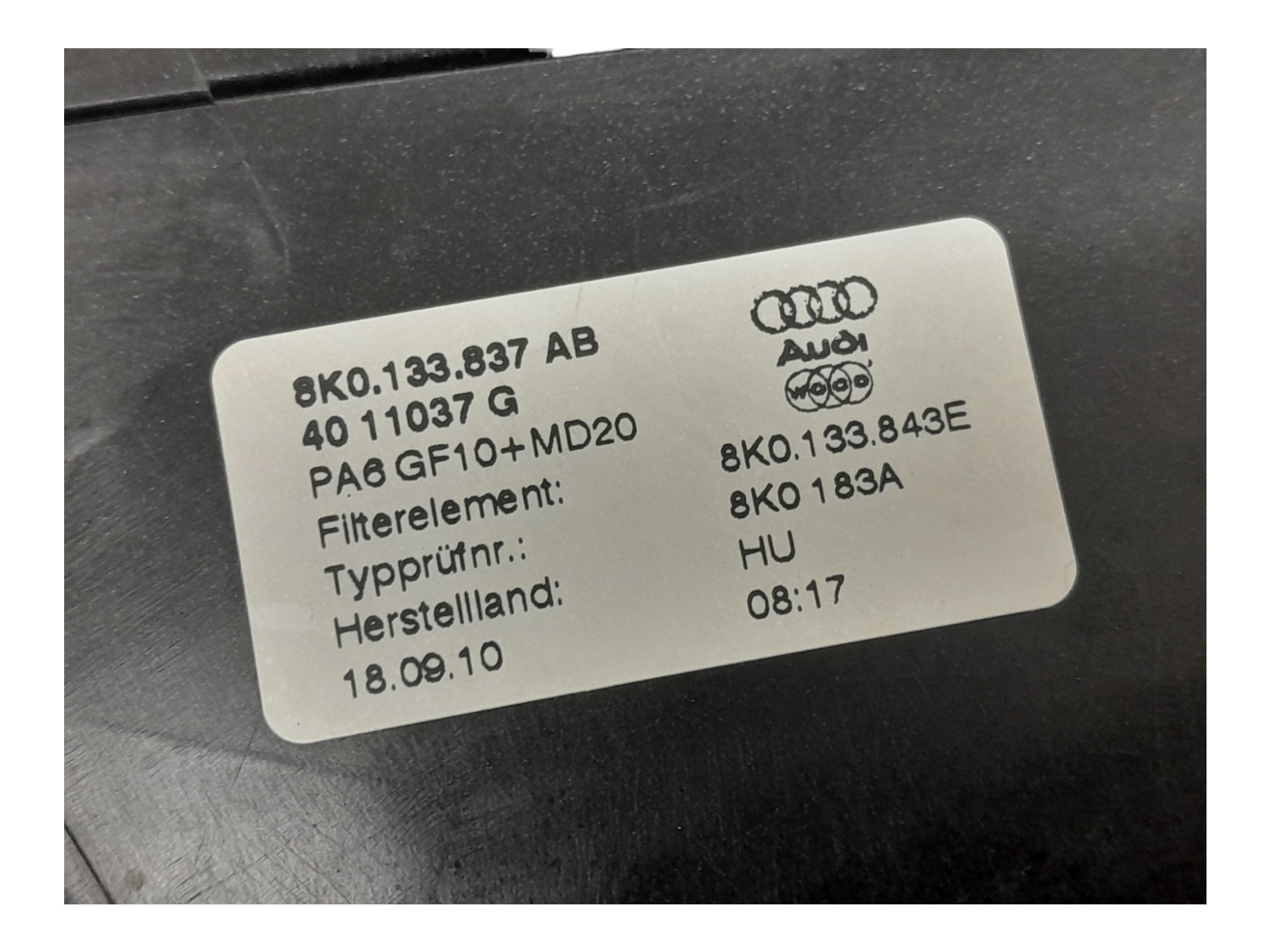 Caixa Filtro De Ar Audi Q5 Tsi 2.0 16v 2011 6