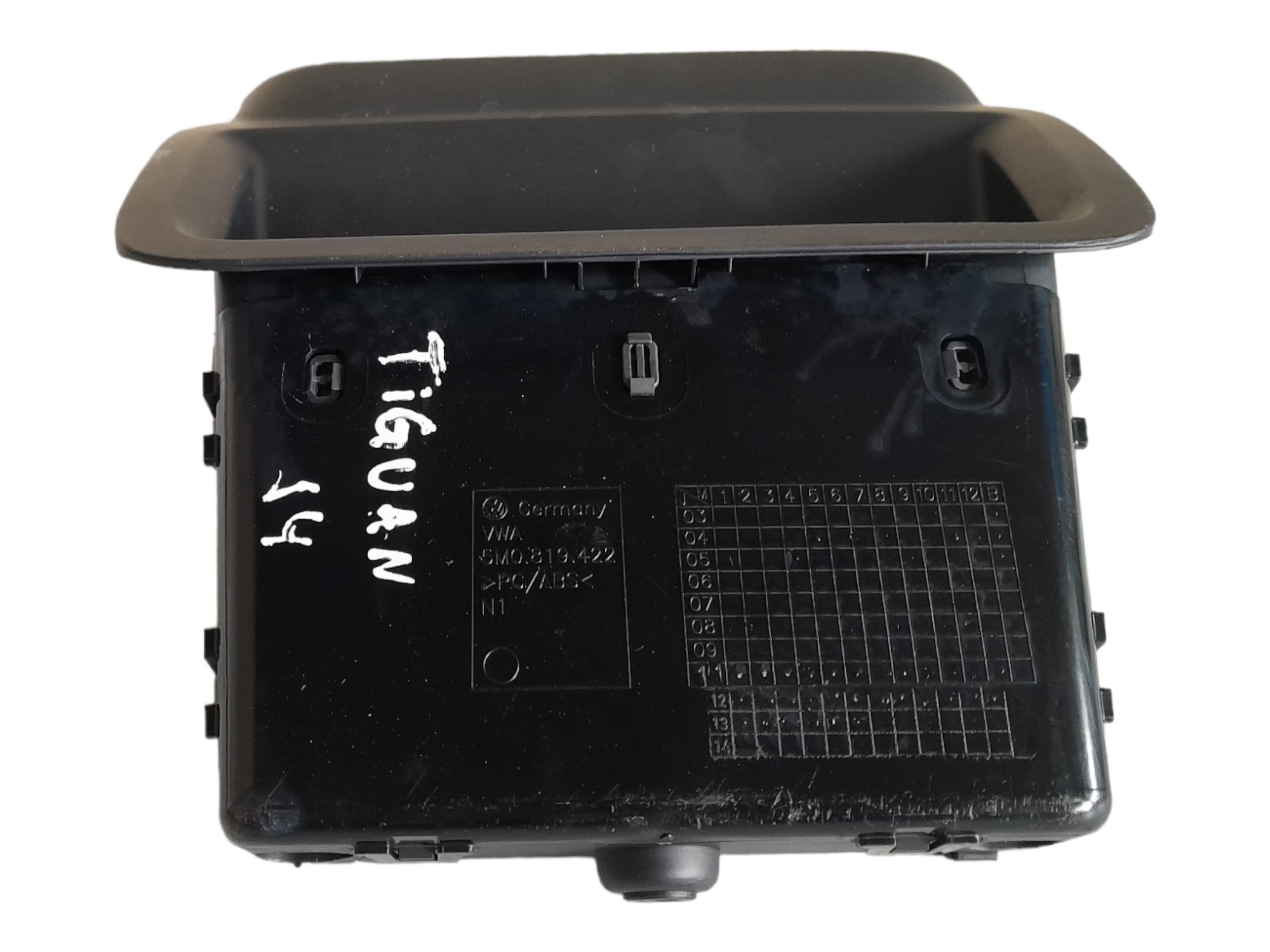 Moldura Central Painel Comando De Ar Volkswagen Tiguan 2014 5
