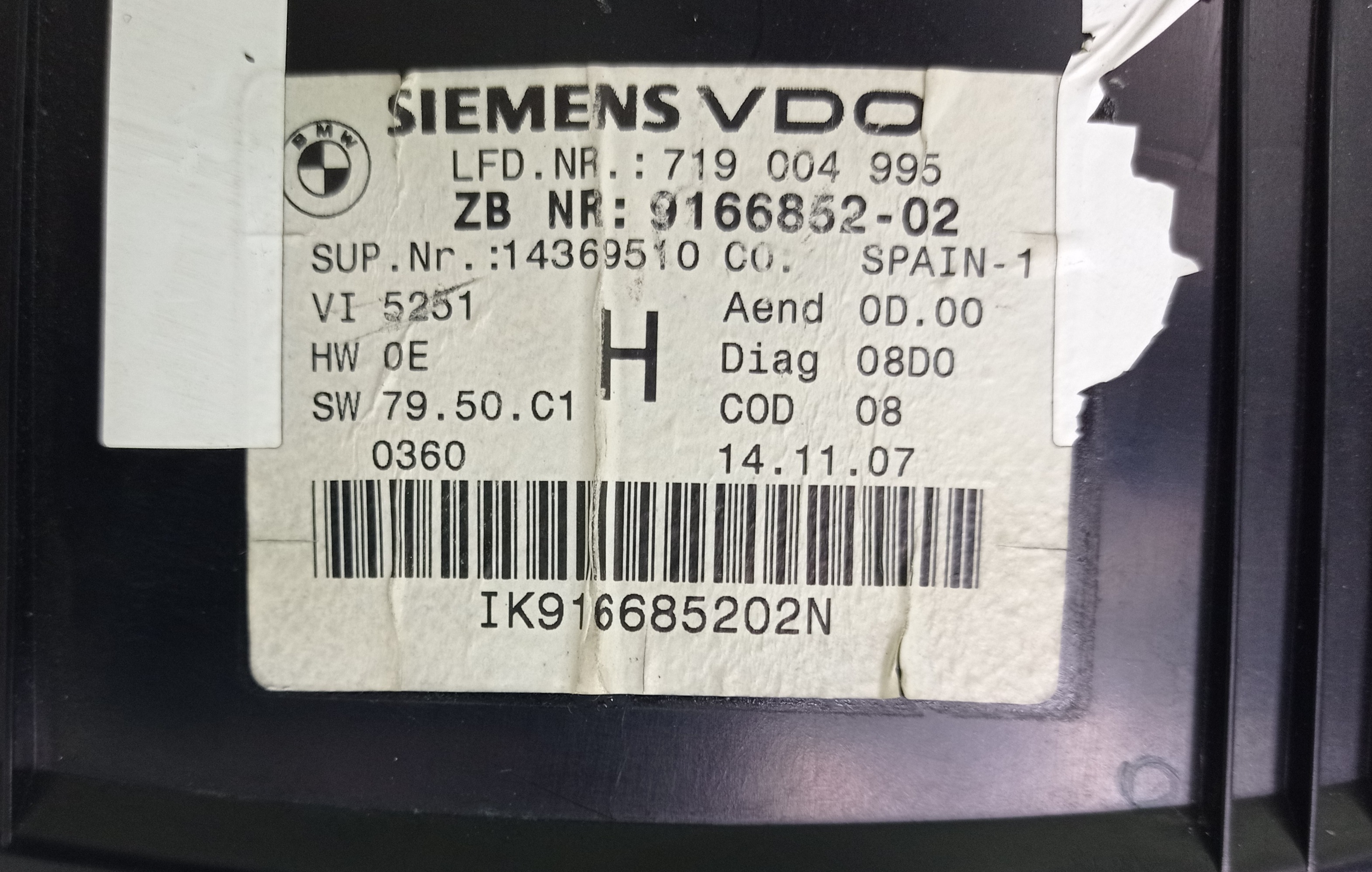 Painel De Instrumentos Bmw 325i 2.5 6cc 2008 Automatico 8