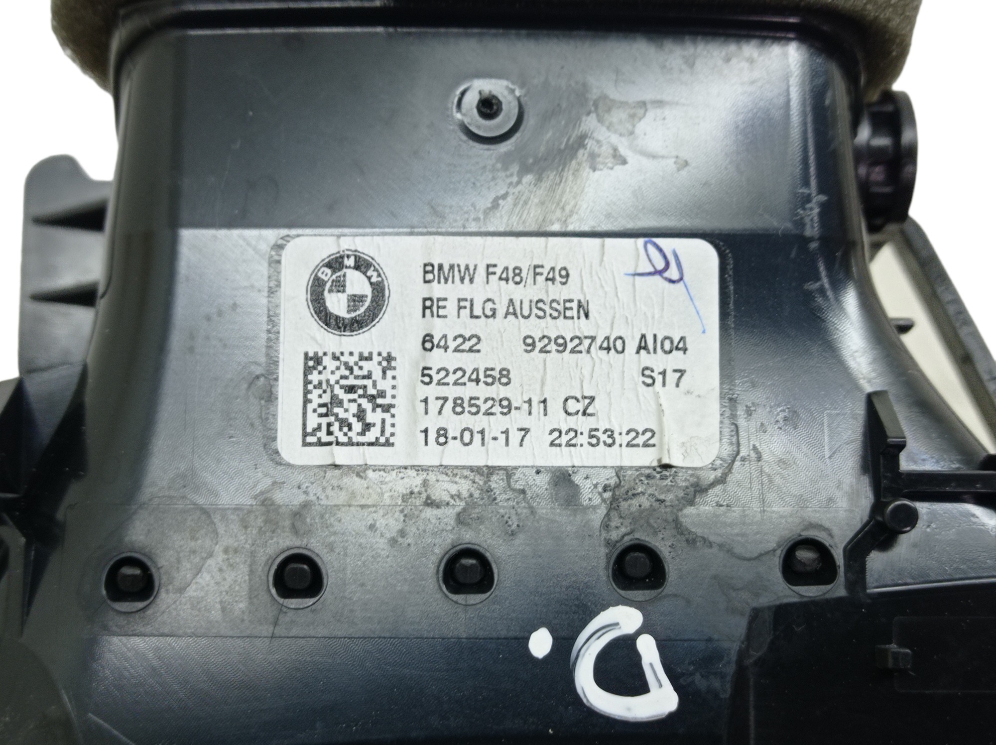 Moldura Central Painel Com Difusor Bmw X1 S20i Active 2018 10