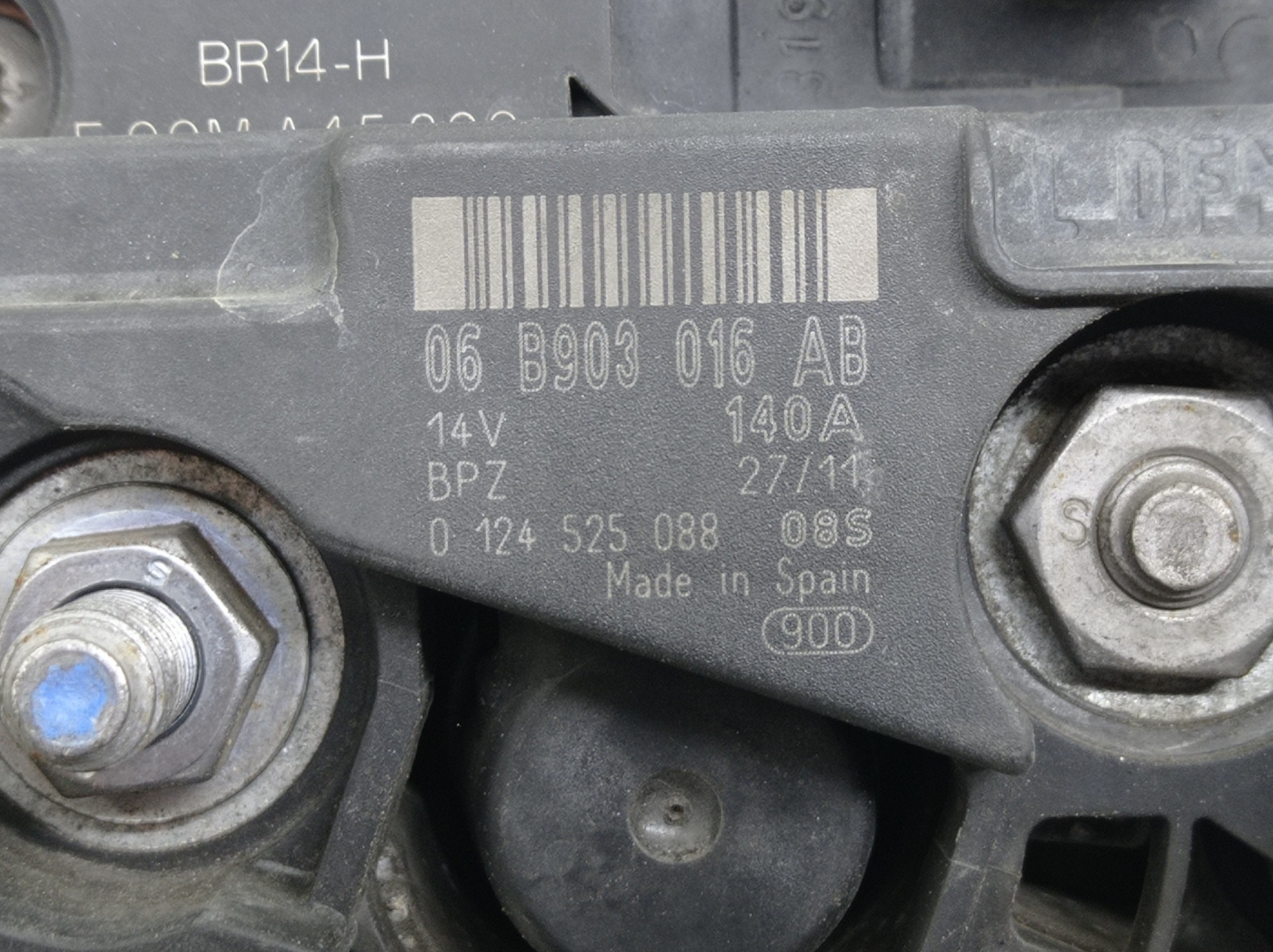 Alternador Audi A3 Sportback Tfsi 2.0 Turbo Gasolina 2012 7