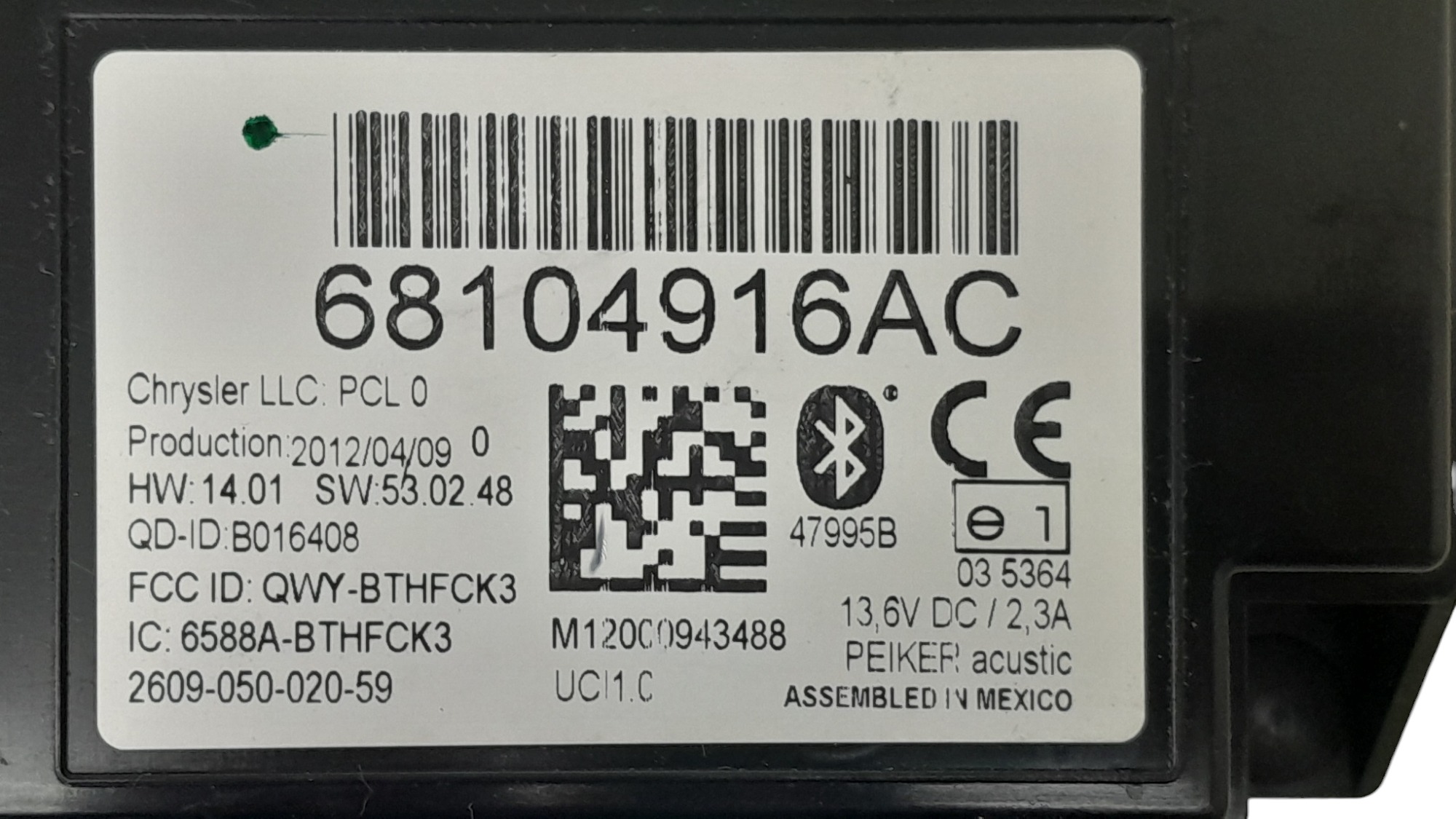 Modulo Bluetooth Jeep Cherokee Sport 2012 8