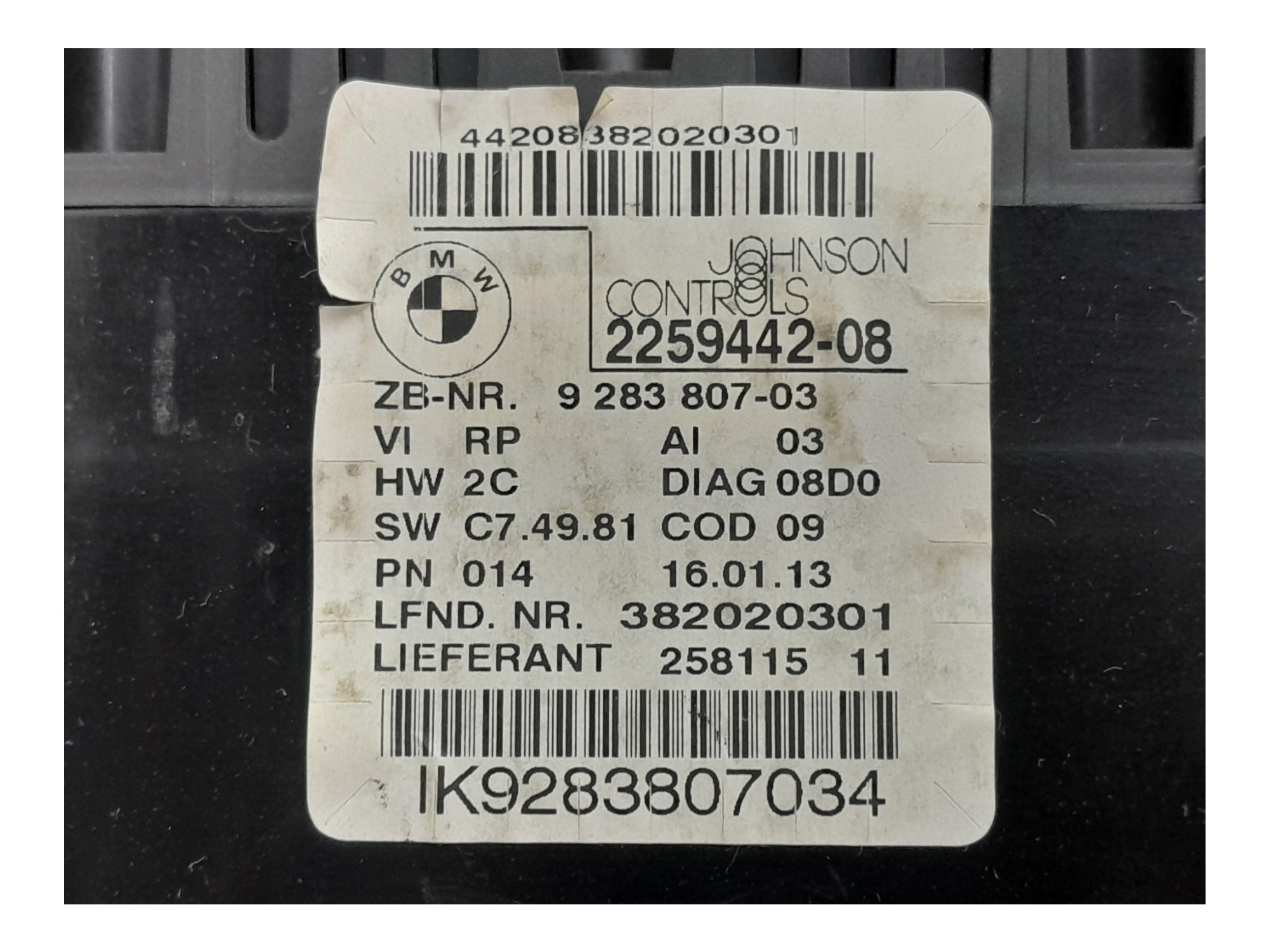 Painel De Instrumento Bmw X1 Sdrive18i 2013 – Preto 8