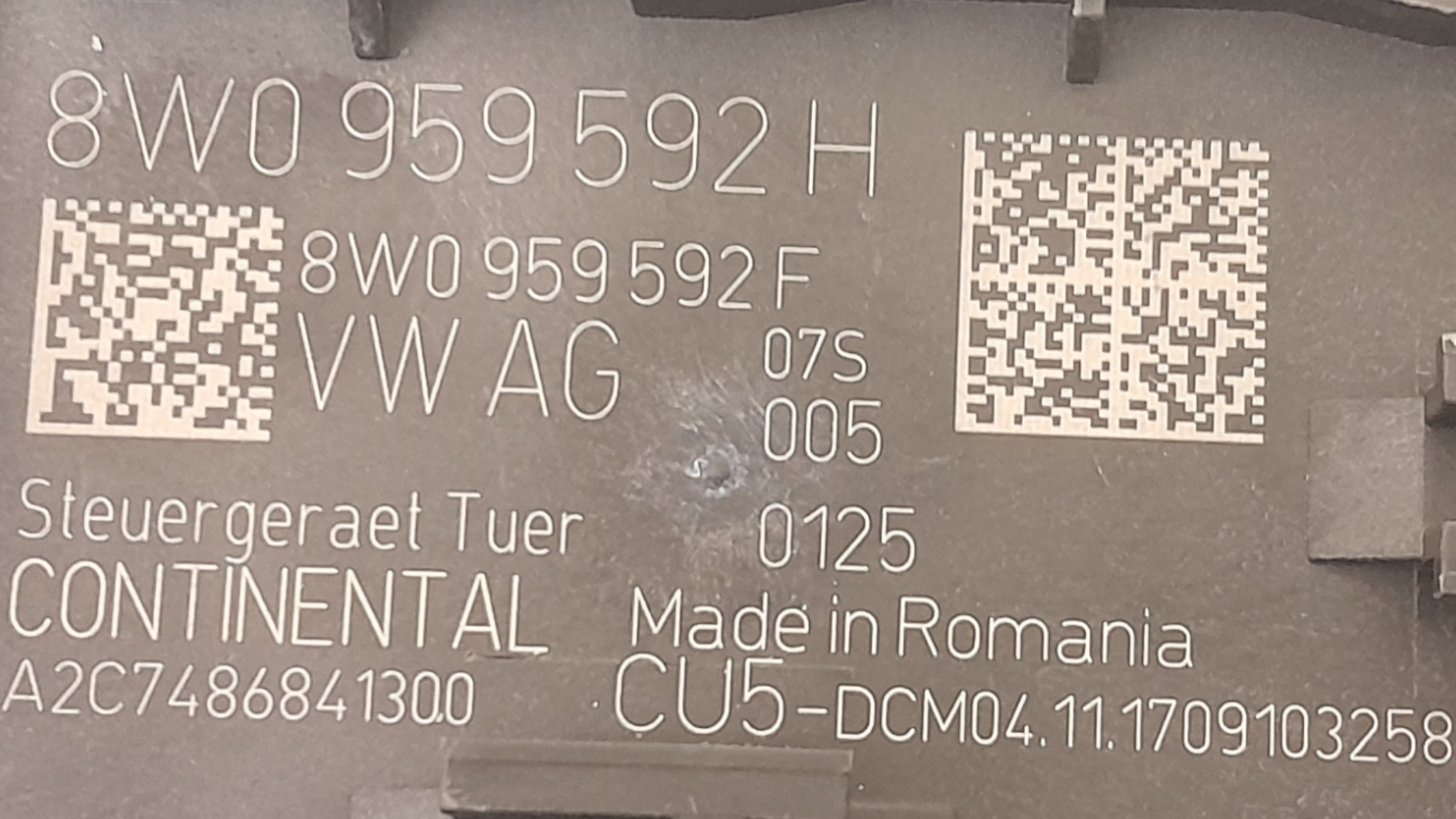 Modulo Porta Dianteira Direita Audi A5 2.0 16v Gas Aut 2018 7