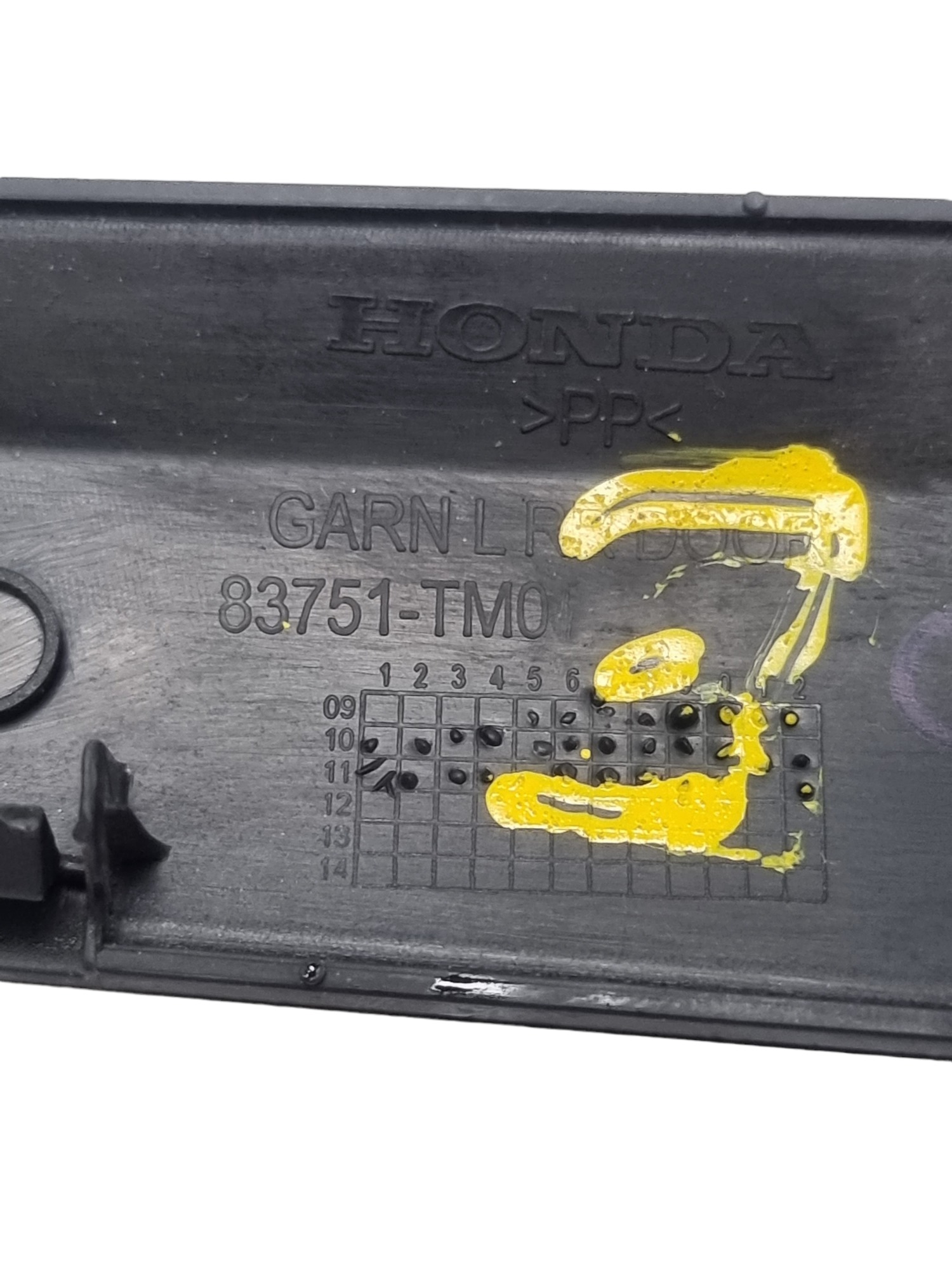 Friso Interno Porta Tras. Esq. Honda City Dx 2012 83751tm0 3