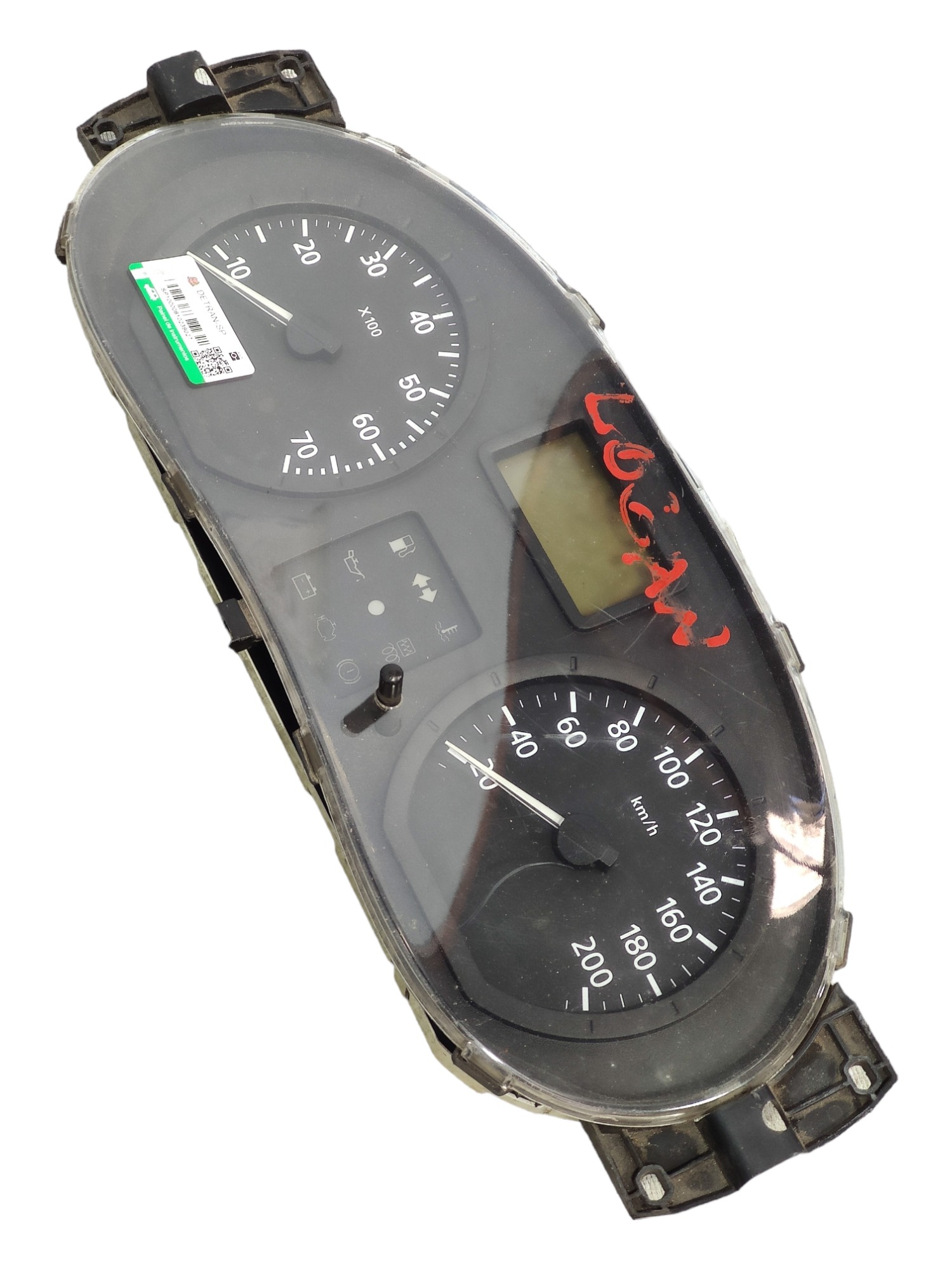 Painel Instrumentos Renault Logan 2008 555001960800 Detalhes Preto 2