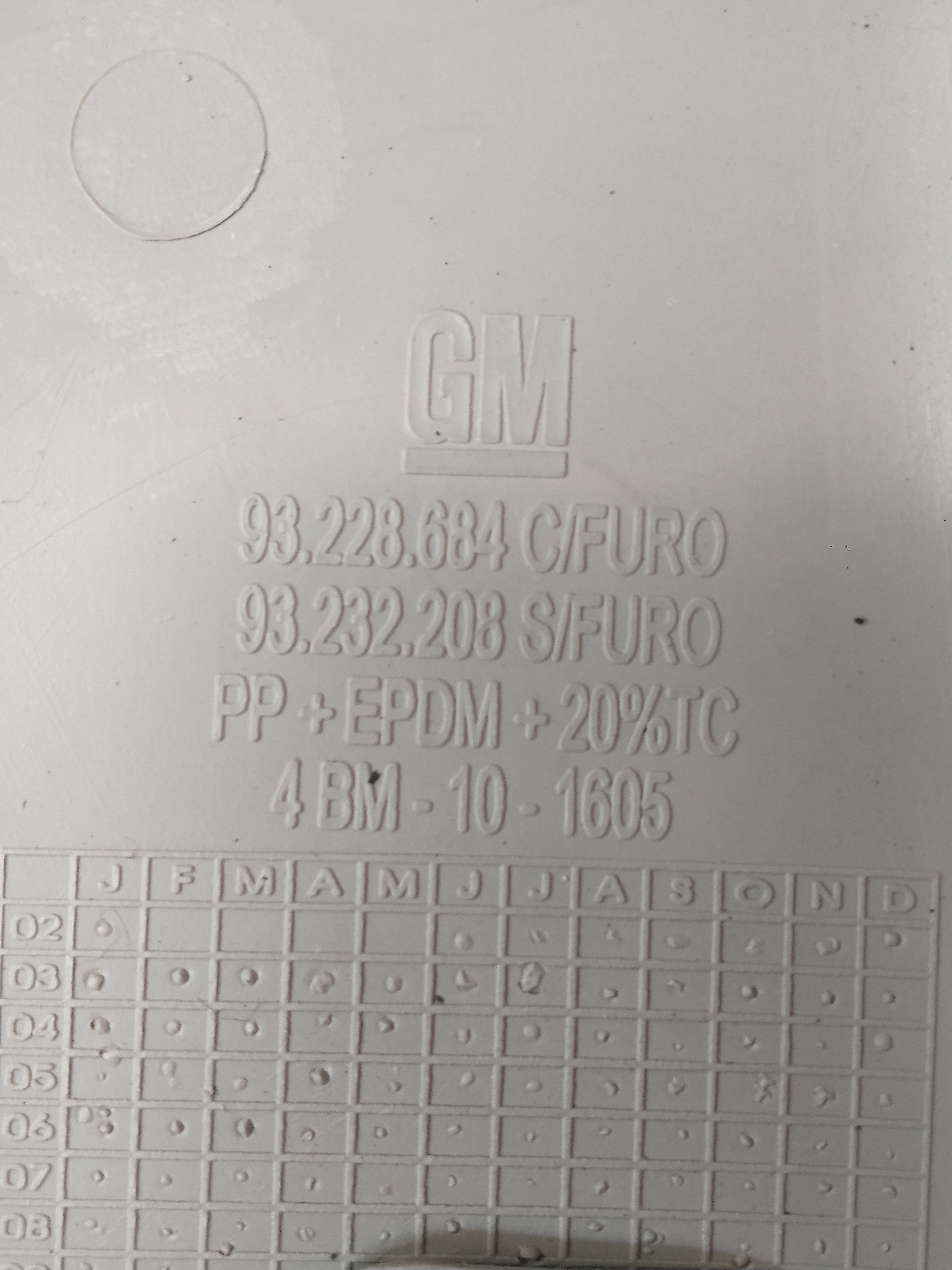 Acabamento Coluna Traseira Direita Classic Ls 2011 93228684 4