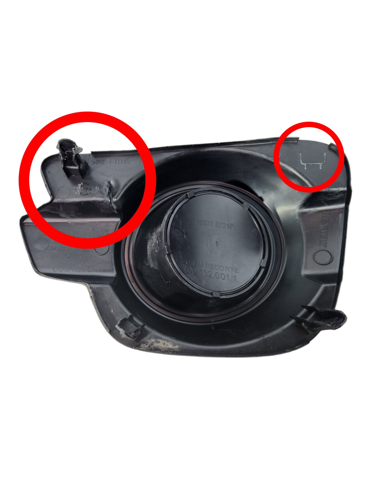 Moldura Farol Milha Esq Renault Kwid Zen 2018 Com Detalhe 2