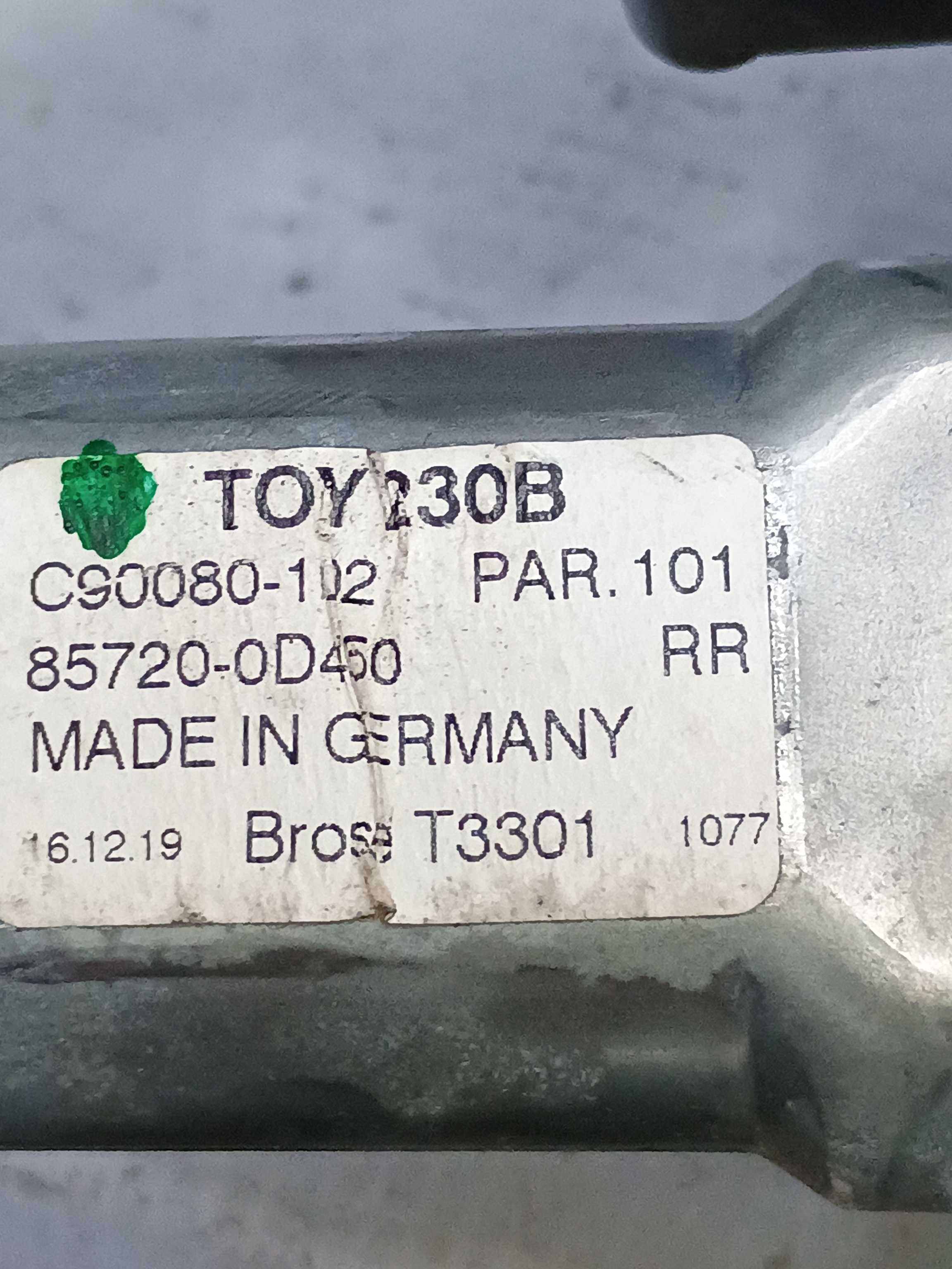 Maquina Vidro Elétrico Porta Tras Dir Yaris Sedan 1.5 2020 4
