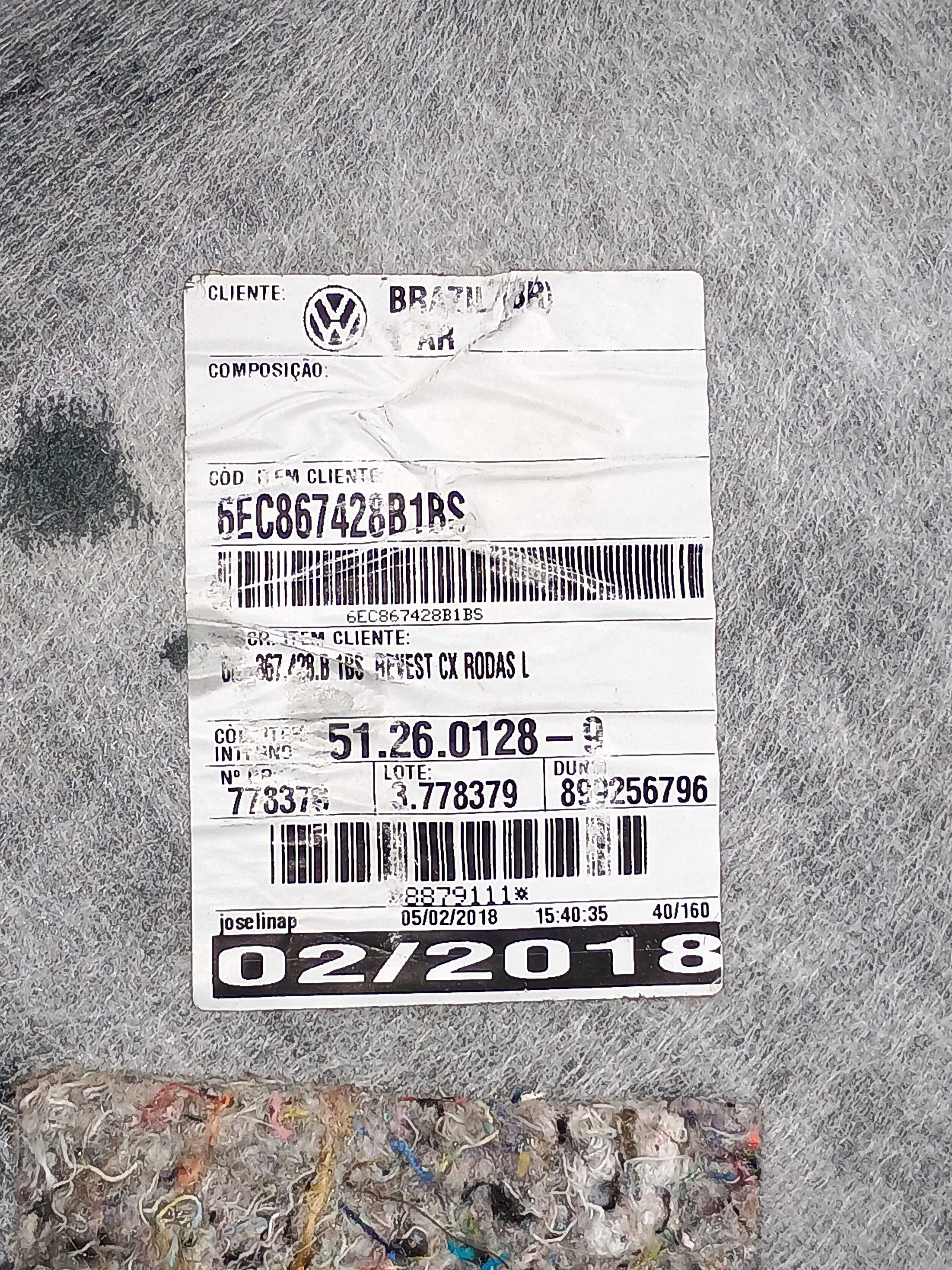 Carpete Lateral Direito Porta Malas Vw Virtus 1.0 12v 2018 3