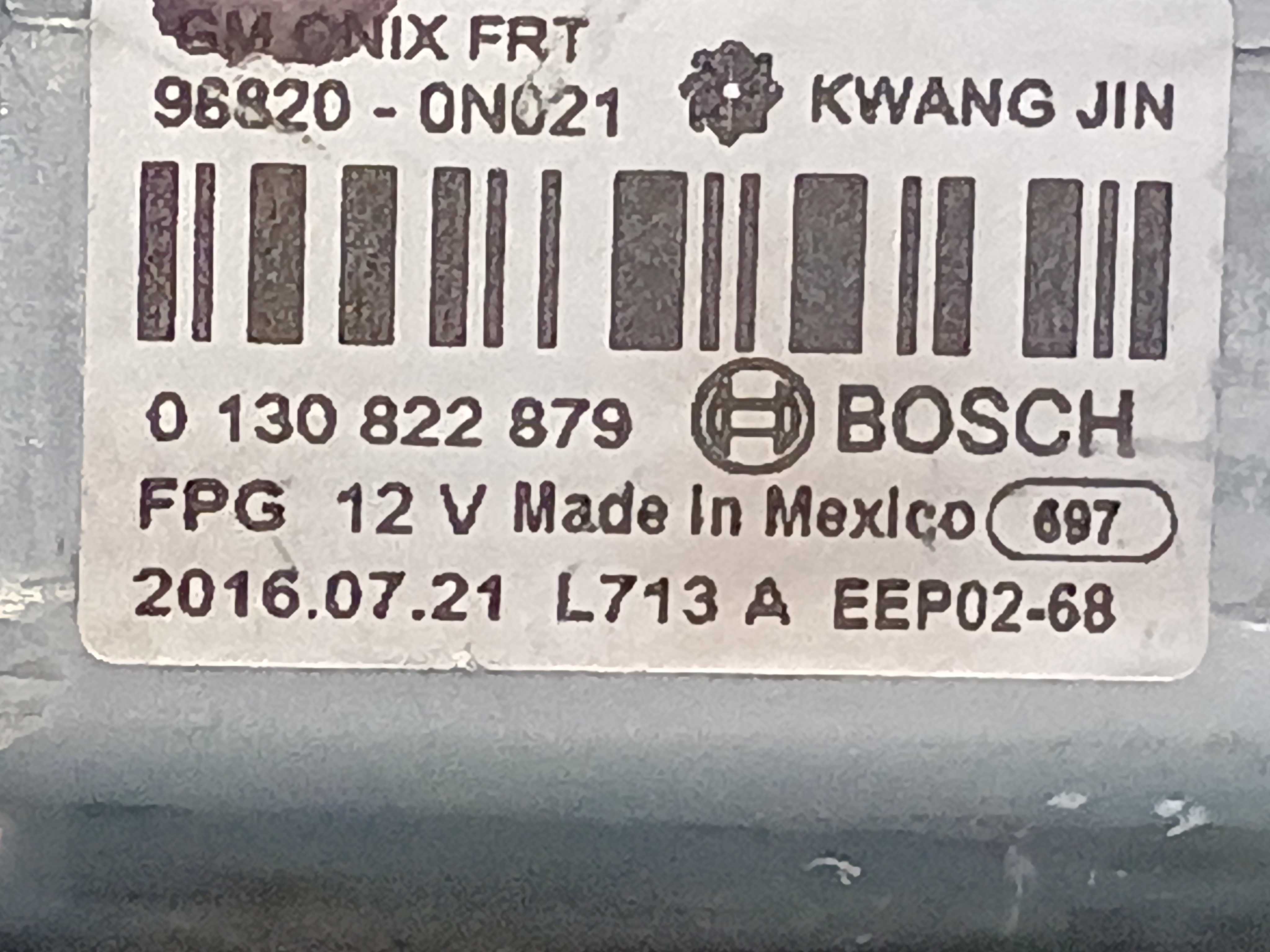 Máquina Vidro Elétrico Dianteiro Esquerdo Gm Onix 1.0 2017 3