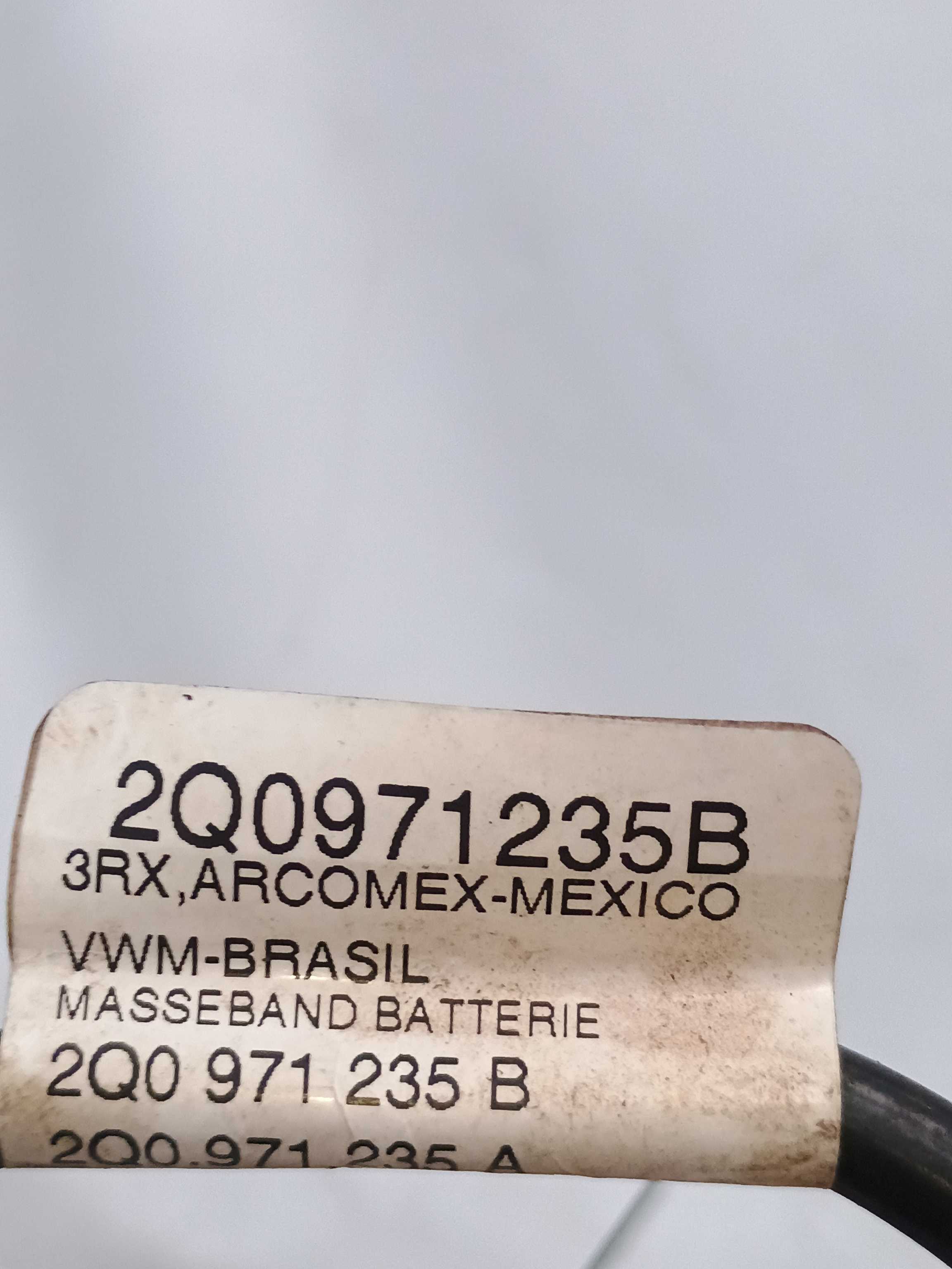 Cabo Negativo Bateria Vw Virtus 1.0 12v 2018 2q0971235b 3