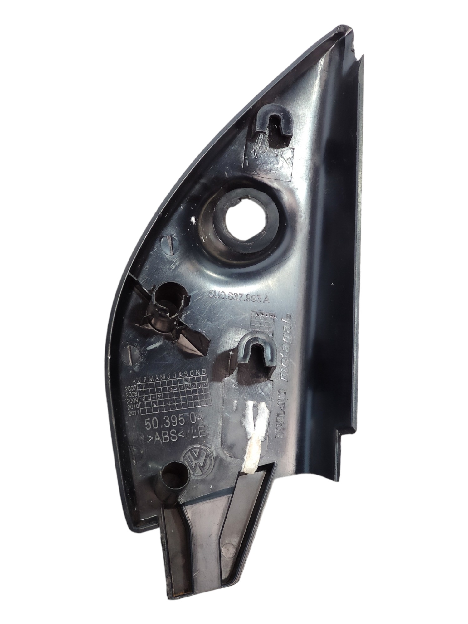 Moldura Interna Retrovisor Esquerdo Vw Gol 2009 5u0837993a 2