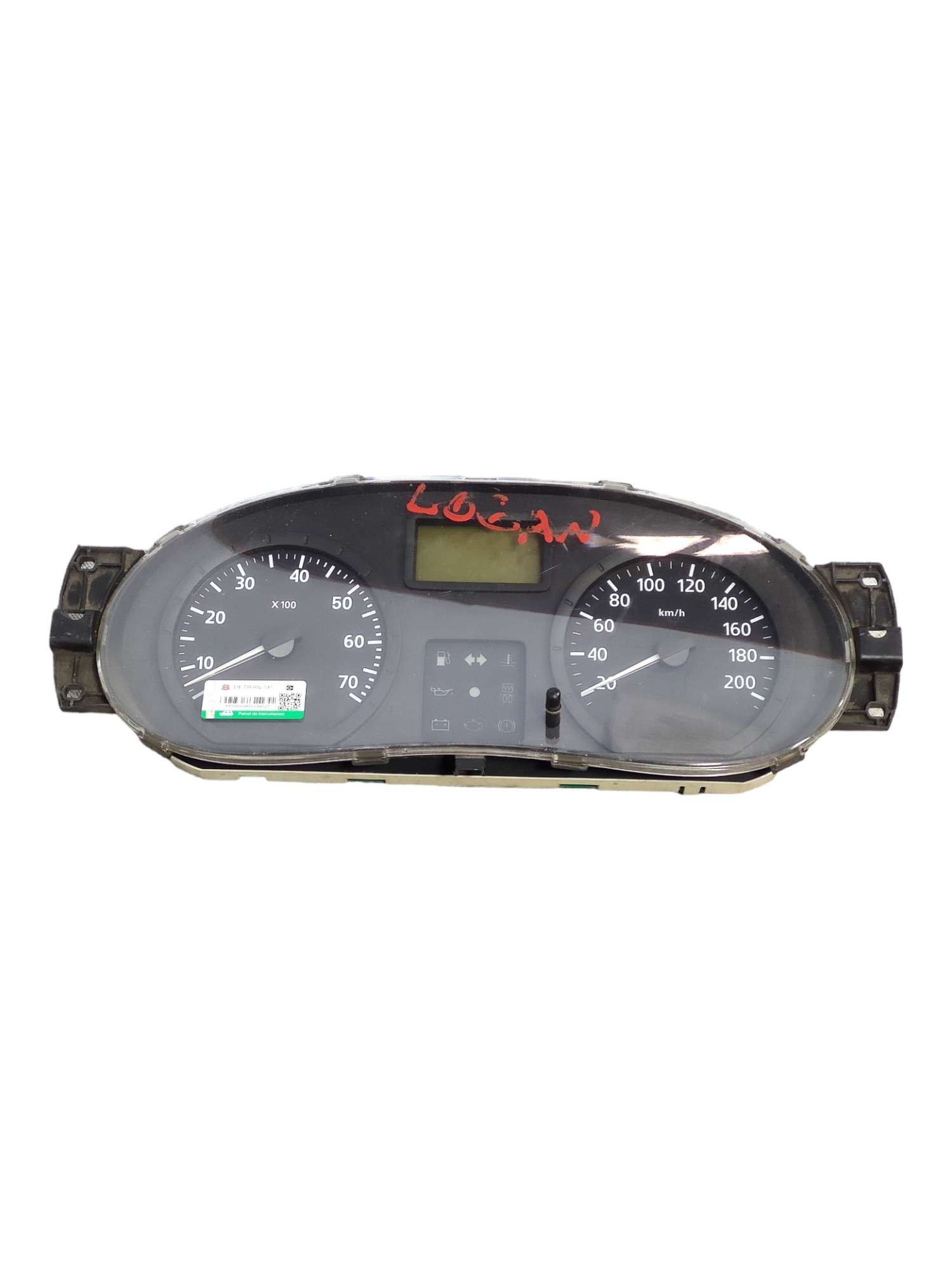 Painel Instrumentos Renault Logan 2008 555001960800 Detalhes Preto 1