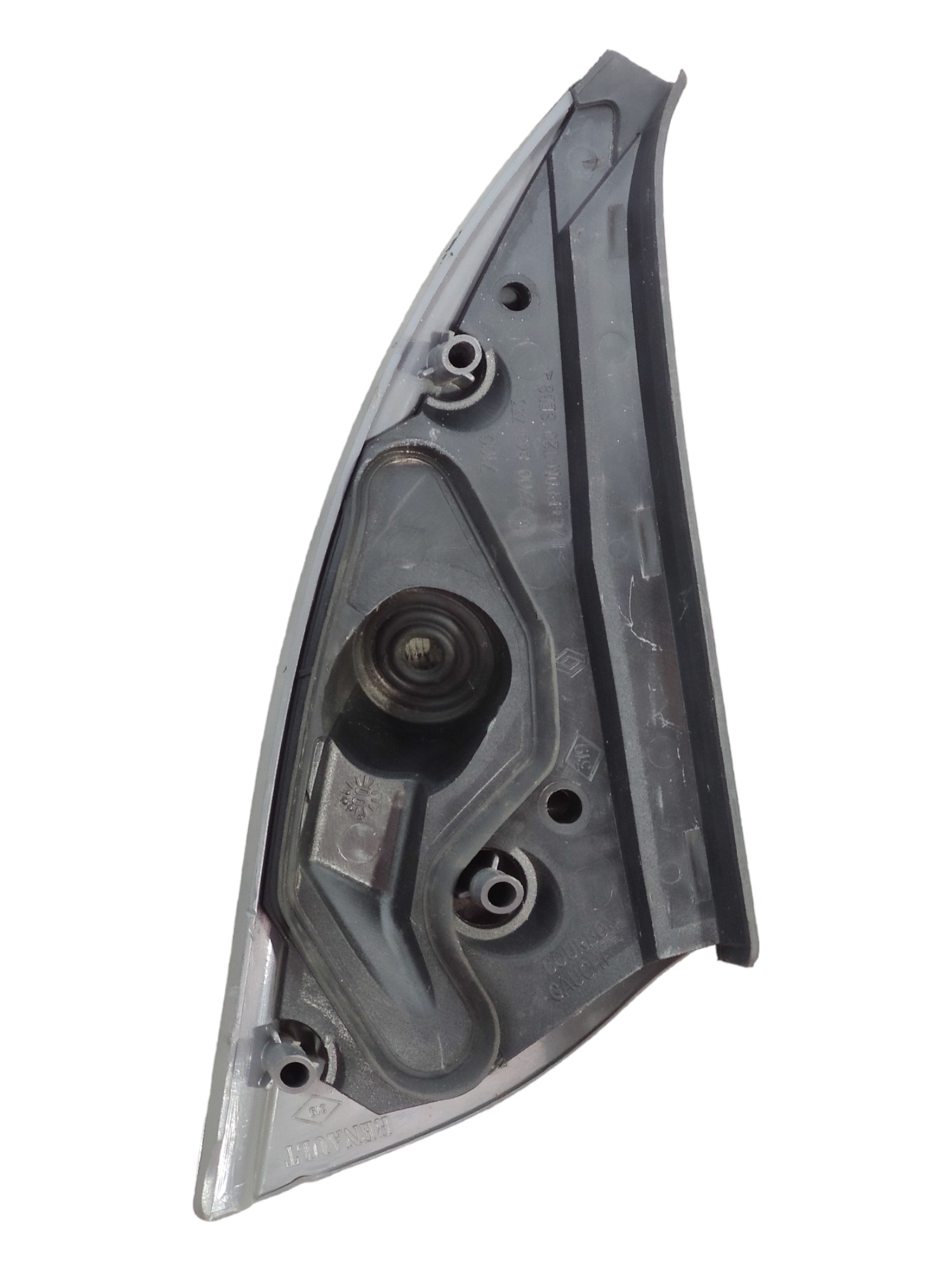 Moldura Int Retrovisor Esquerdo Renault Clio 2002 7700845733 Cinza 2