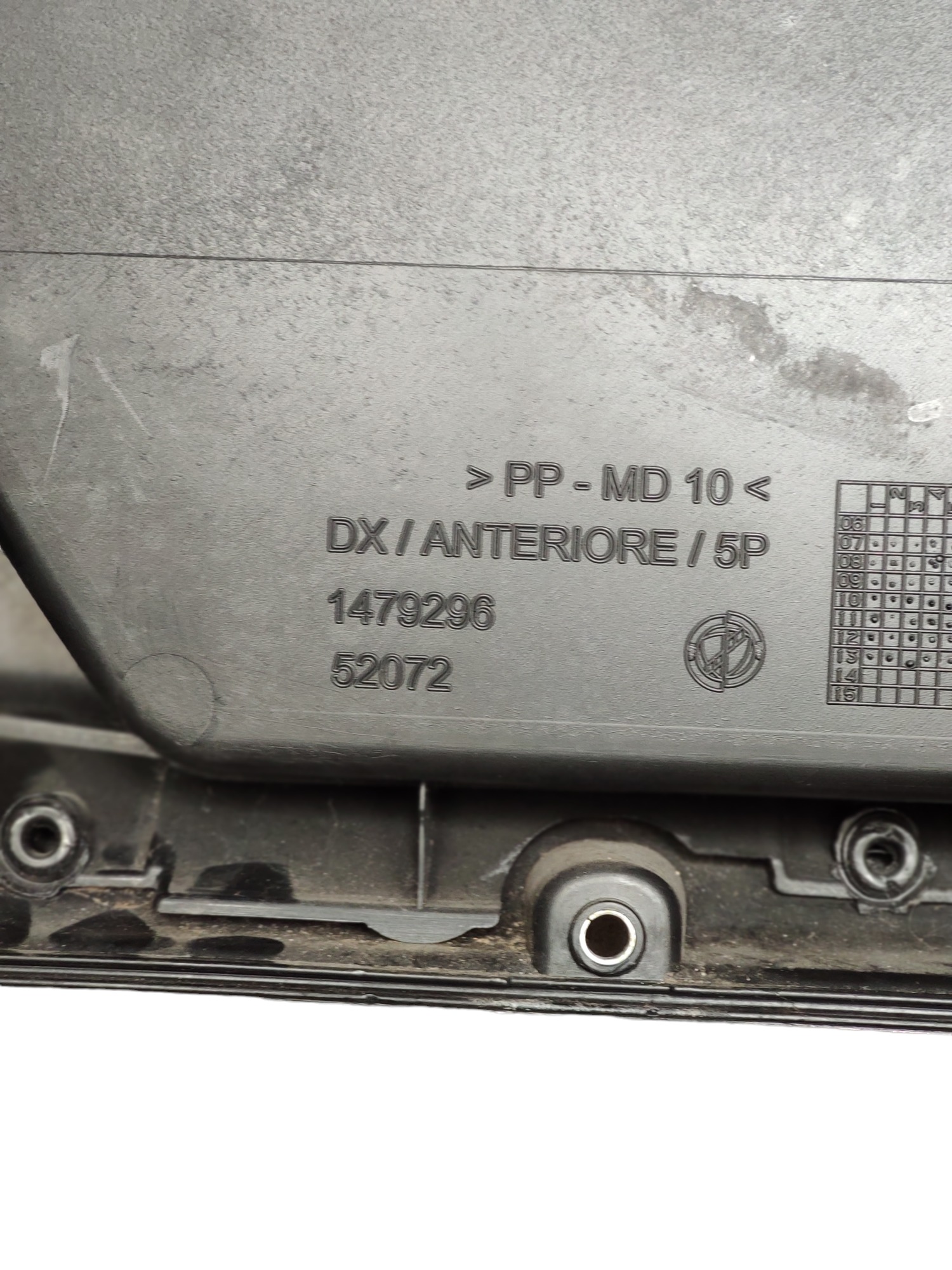 Forro Porta Dianteira Direita Fiat Bravo 2012 1479296 A1 A1 3