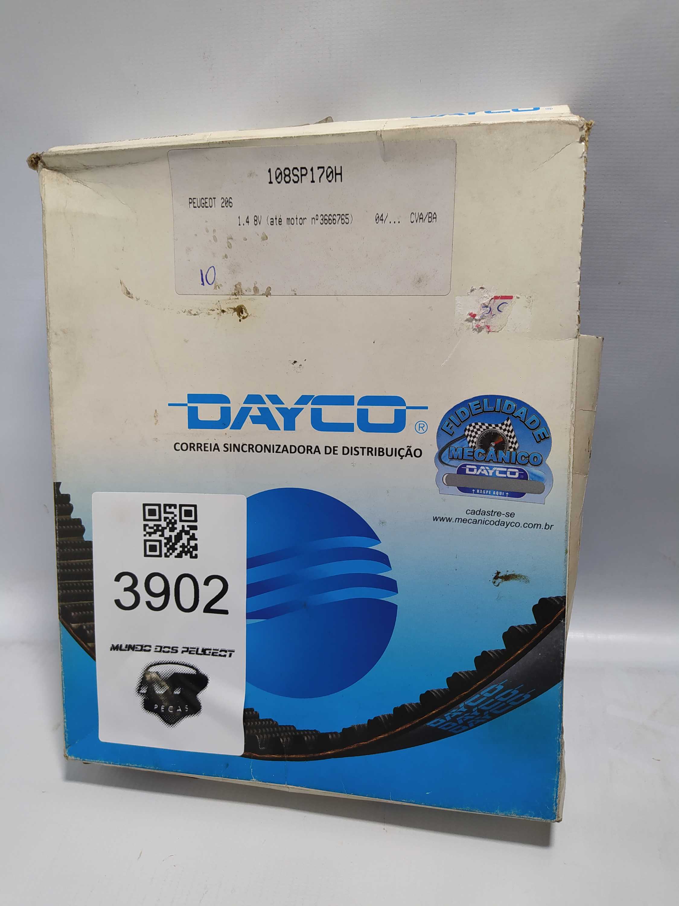 Correia Dentada 108 Dentes Para Peugeot 206 1.4 8v 3666765