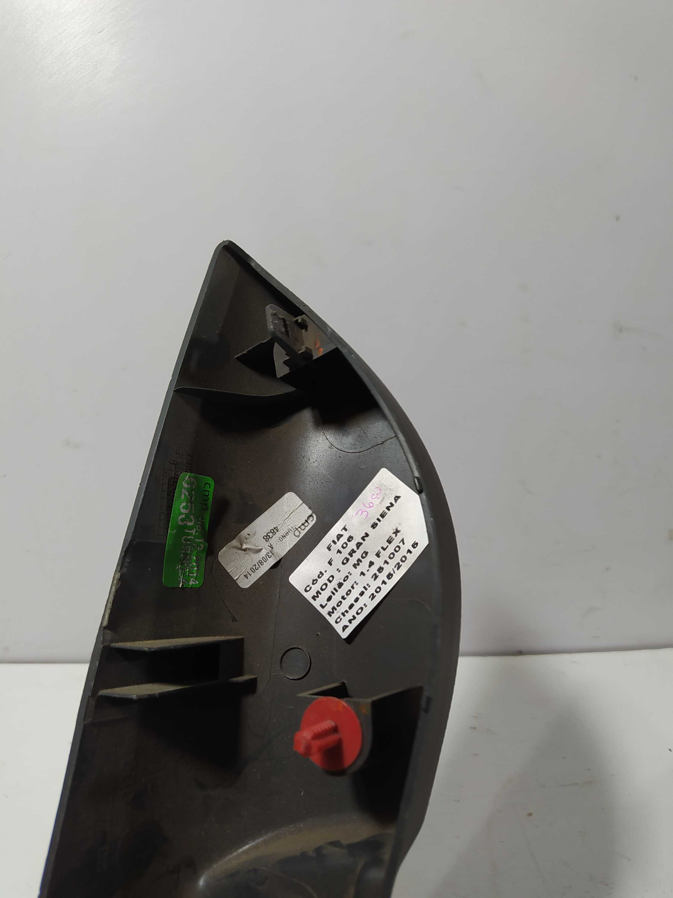 Acabamento Interno Retrovisor Direito Fiat Palio Grand Siena Preto 3