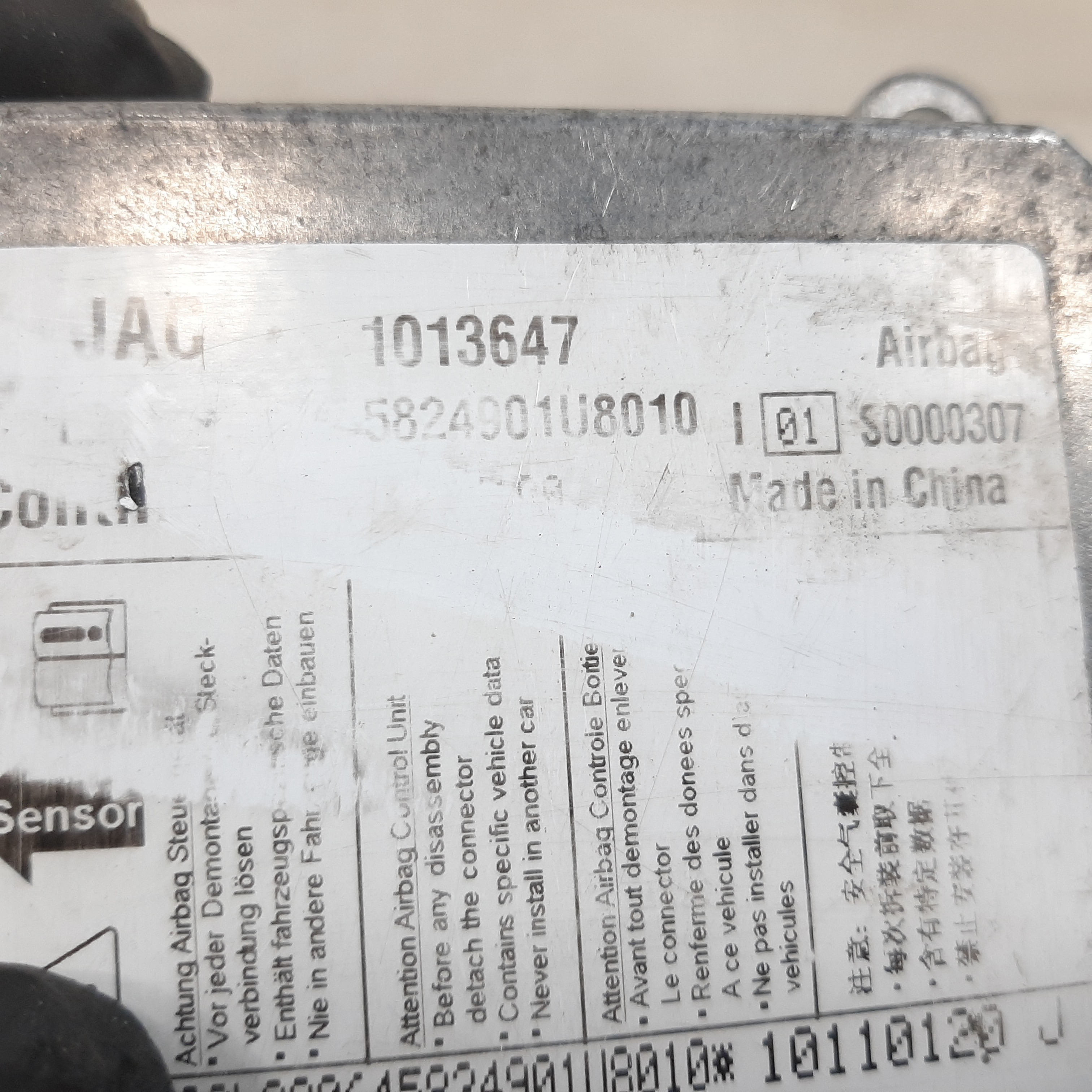 Módulo airbag J3 393 7