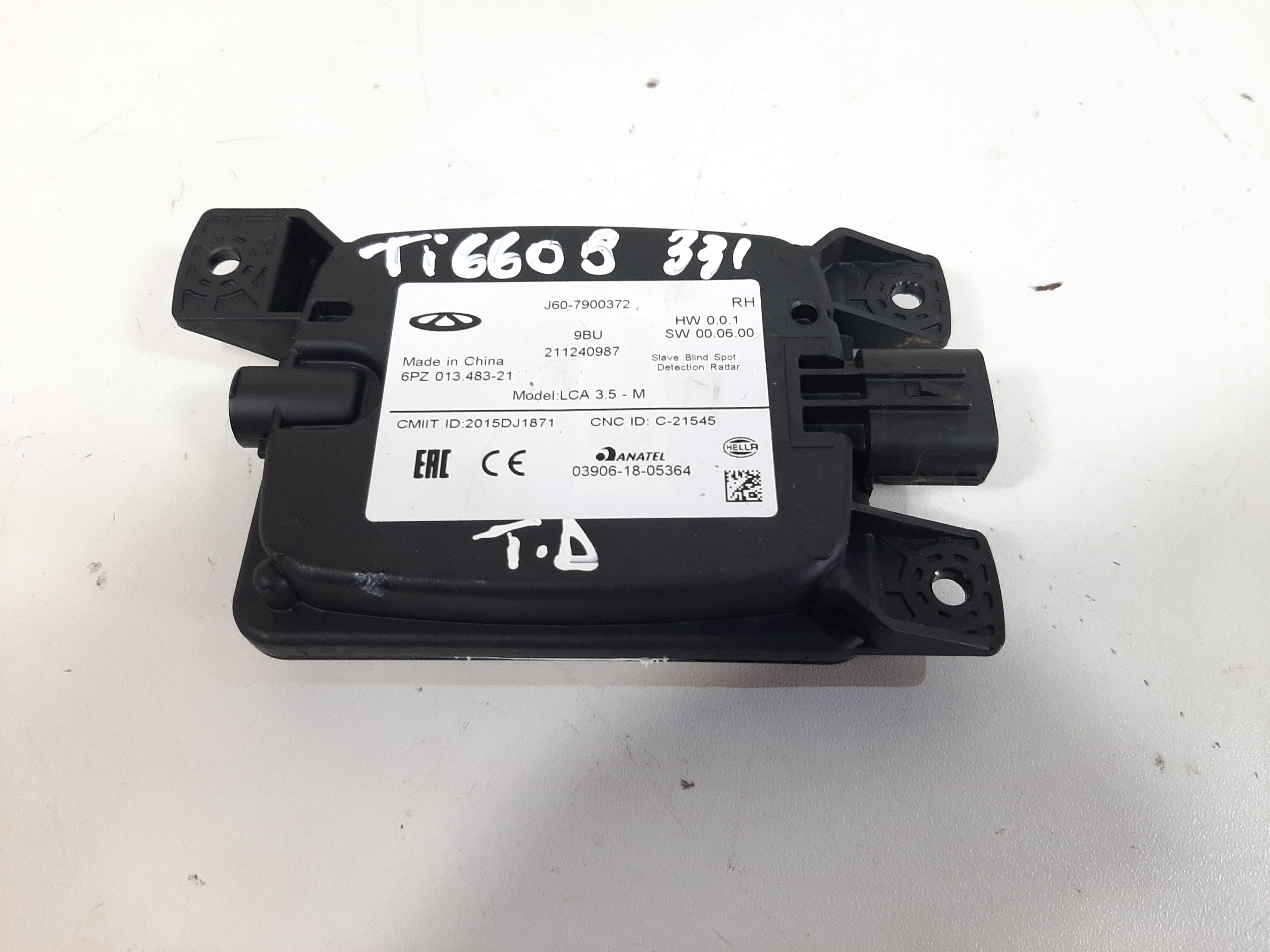 Módulo Ponto Cego Traseiro Direito Chery Tiggo 8 2019 2022 8