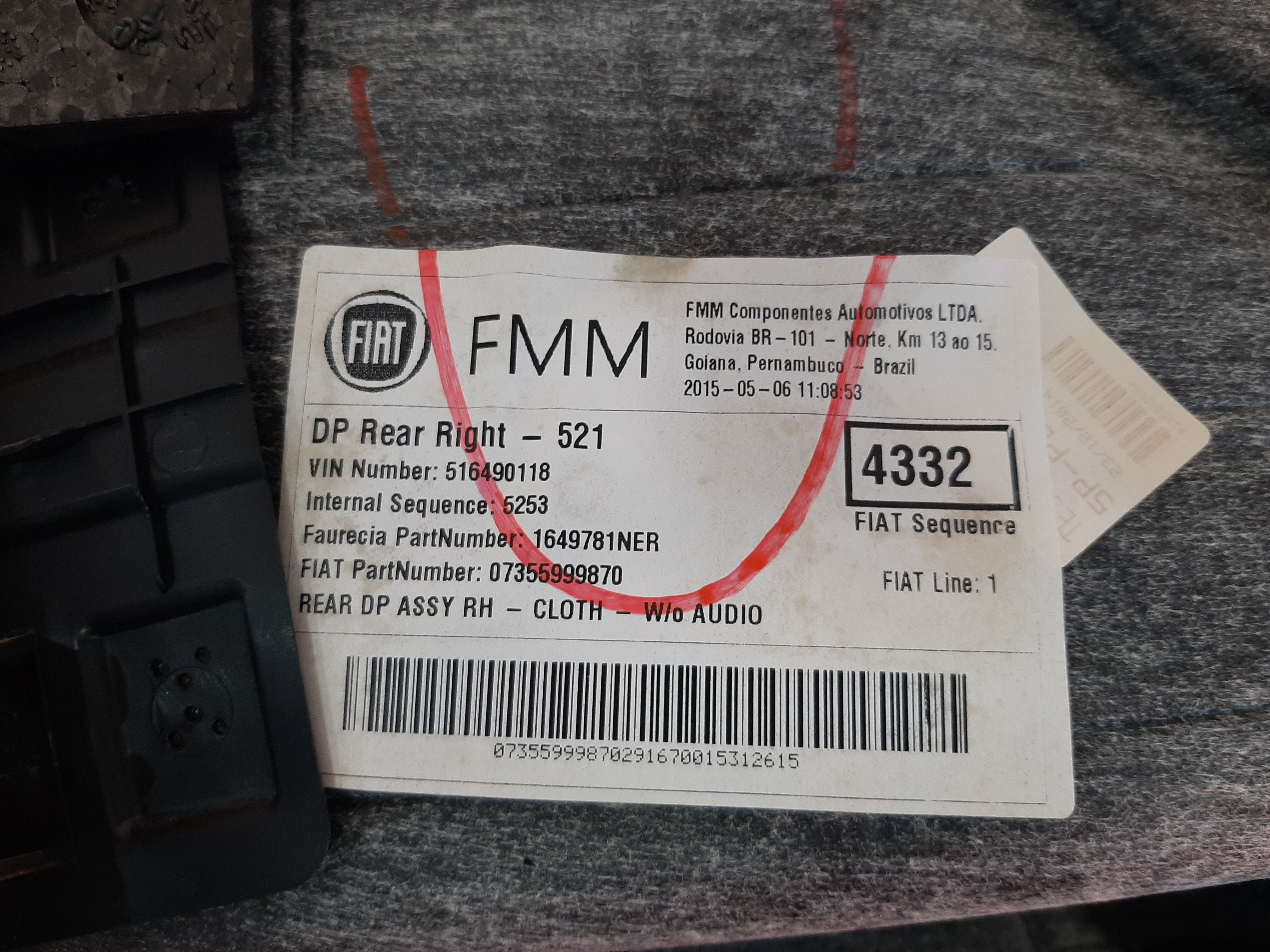 Forro Porta Traseiro Direito Jeep Renegade 2015 2016 A 2020 8