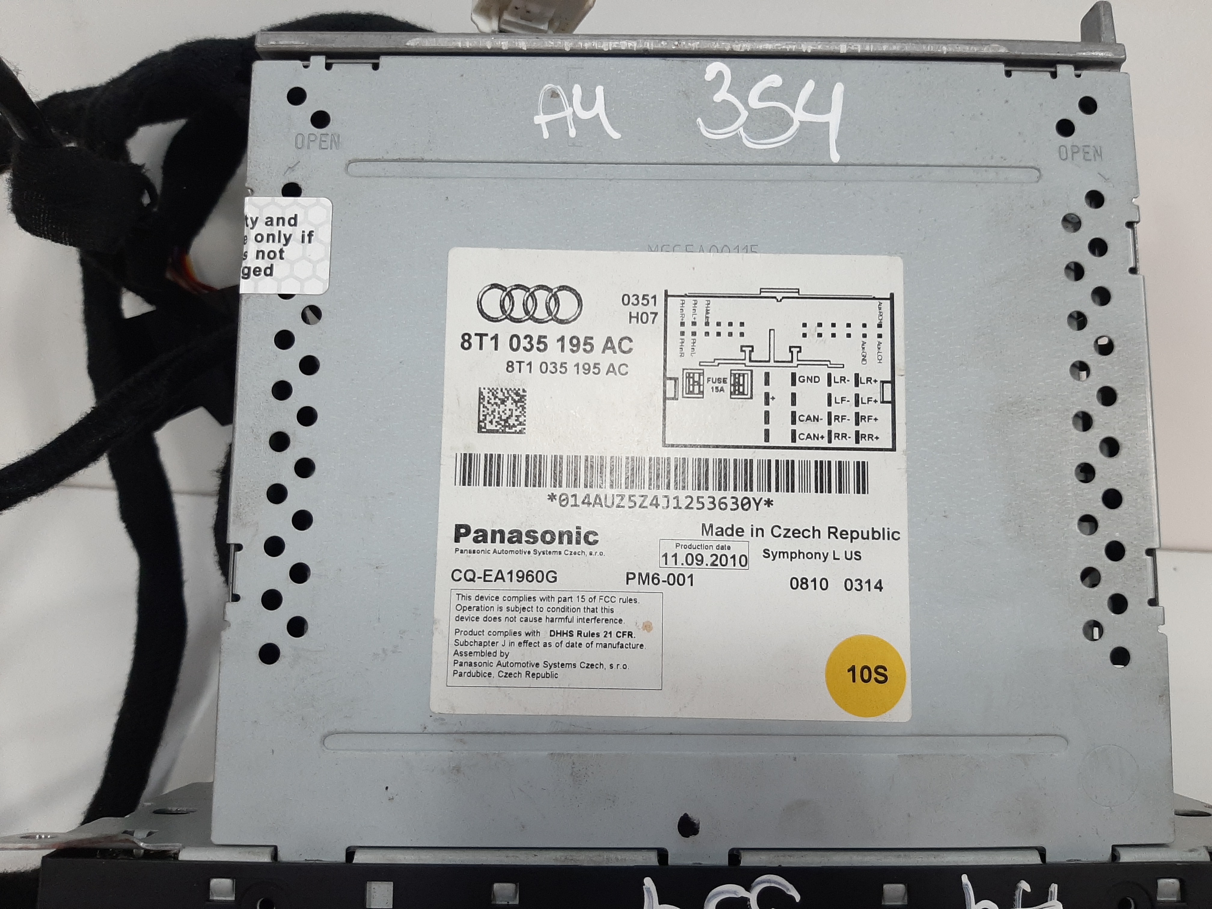 Rádio Som Multimídia Cd Player Audi A4 2008 A 2012 8t1035195 8