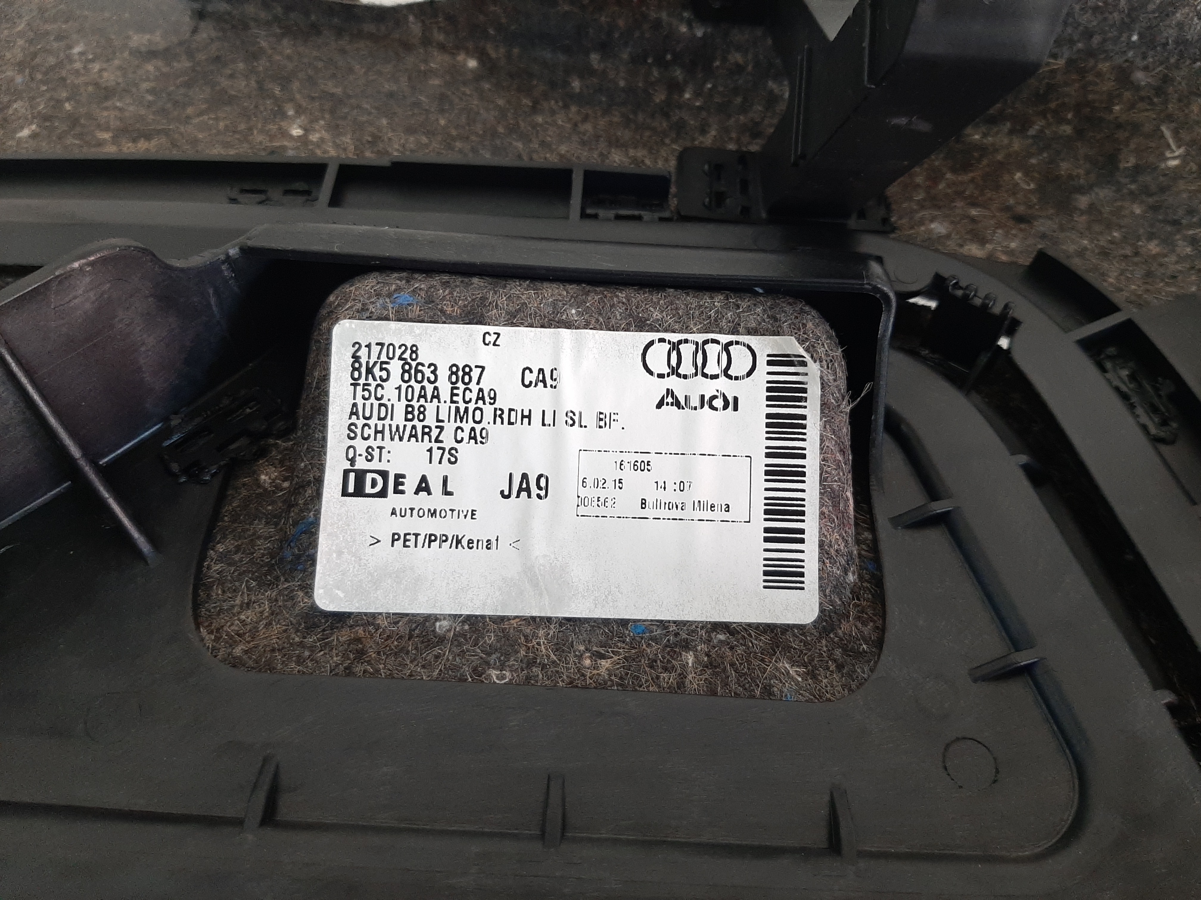 Forro Lateral Esquerdo Portamalas Audi A4 2010 2011 A 2019 9