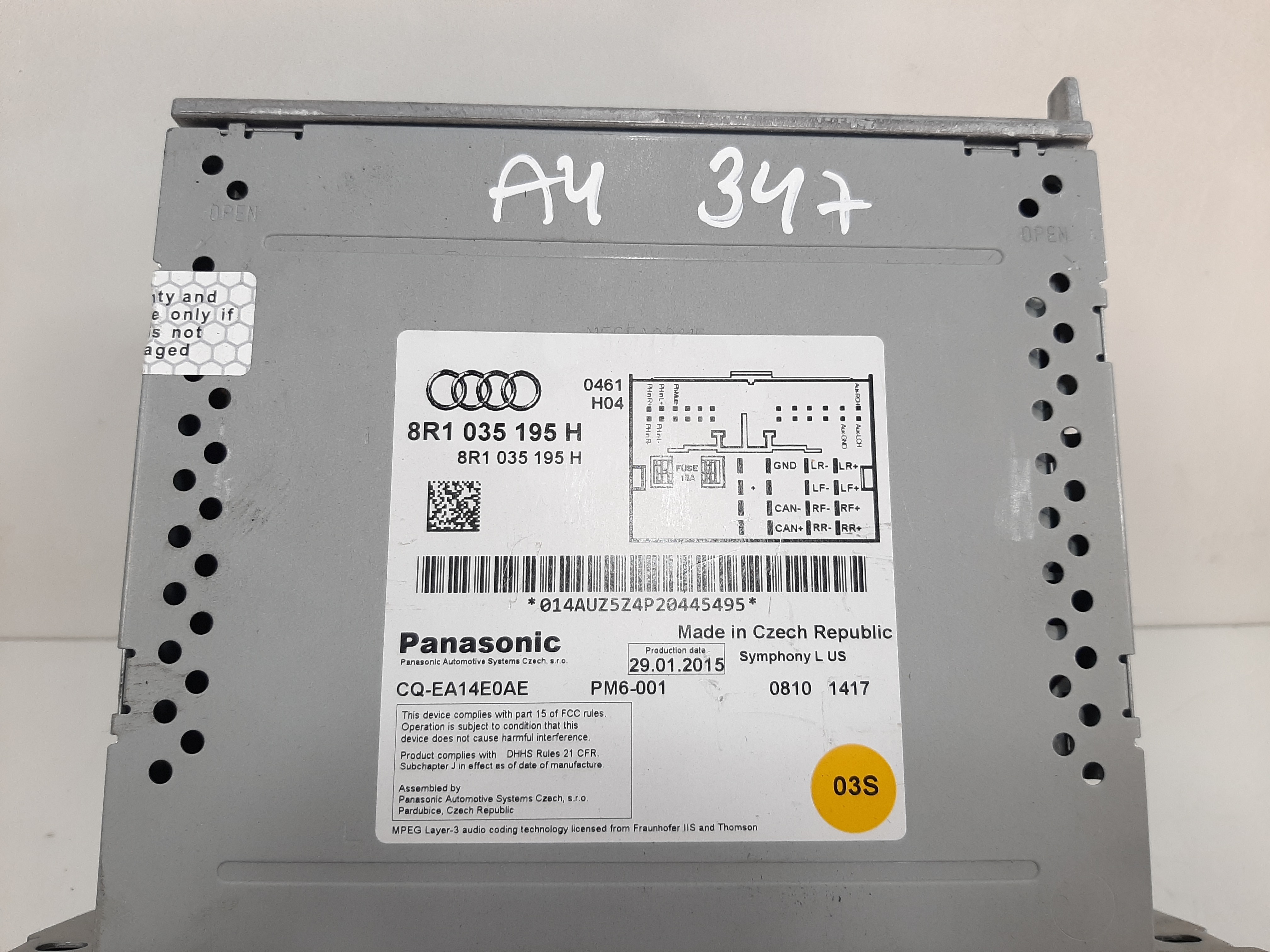 Rádio Som Multimídia Audi A4 2013 A 2015 8r1035195h Bloq. 9