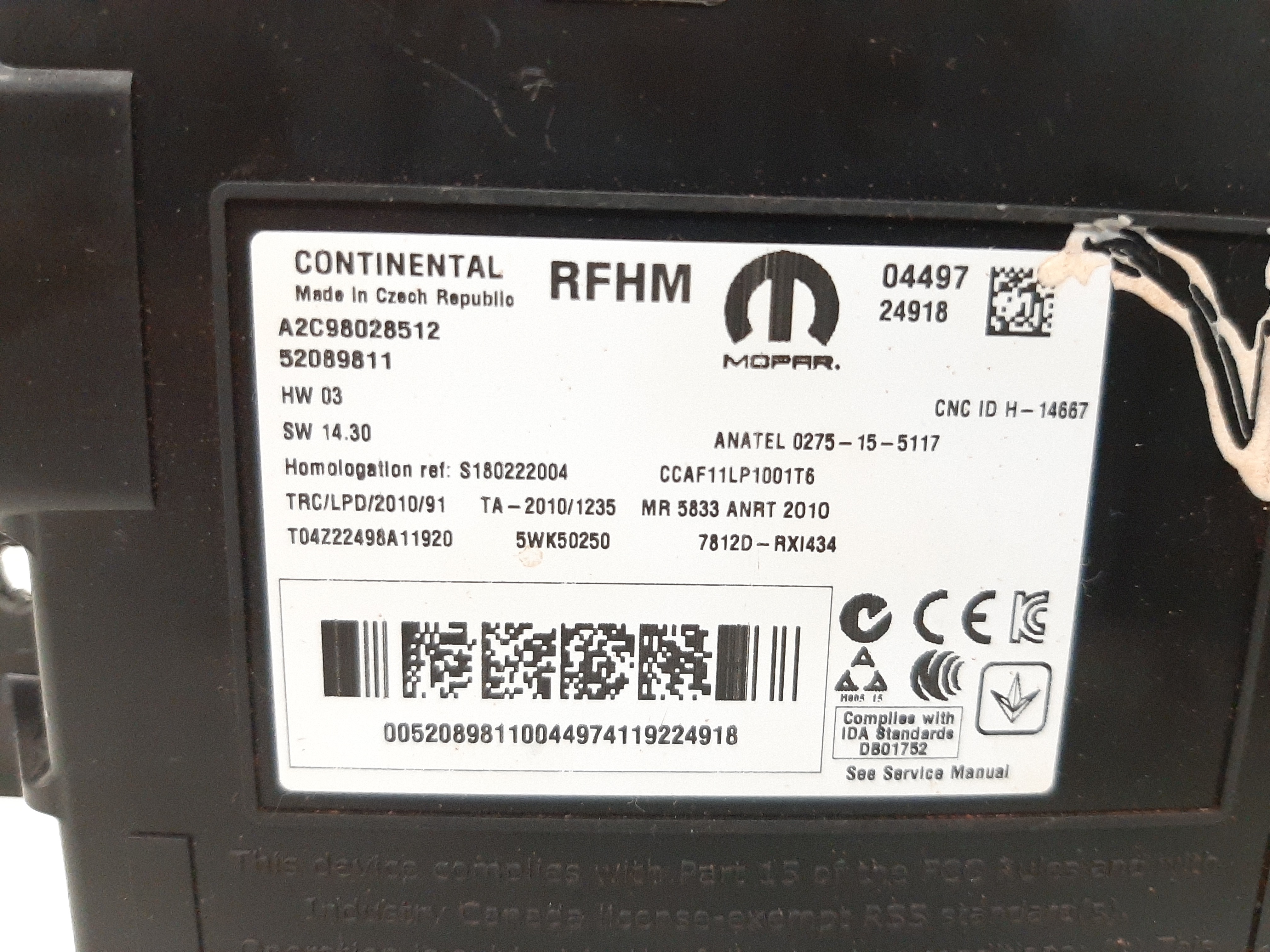 Módulo Central Conforto Fiat Toro Renegade 1.8 2016 A 2021 5
